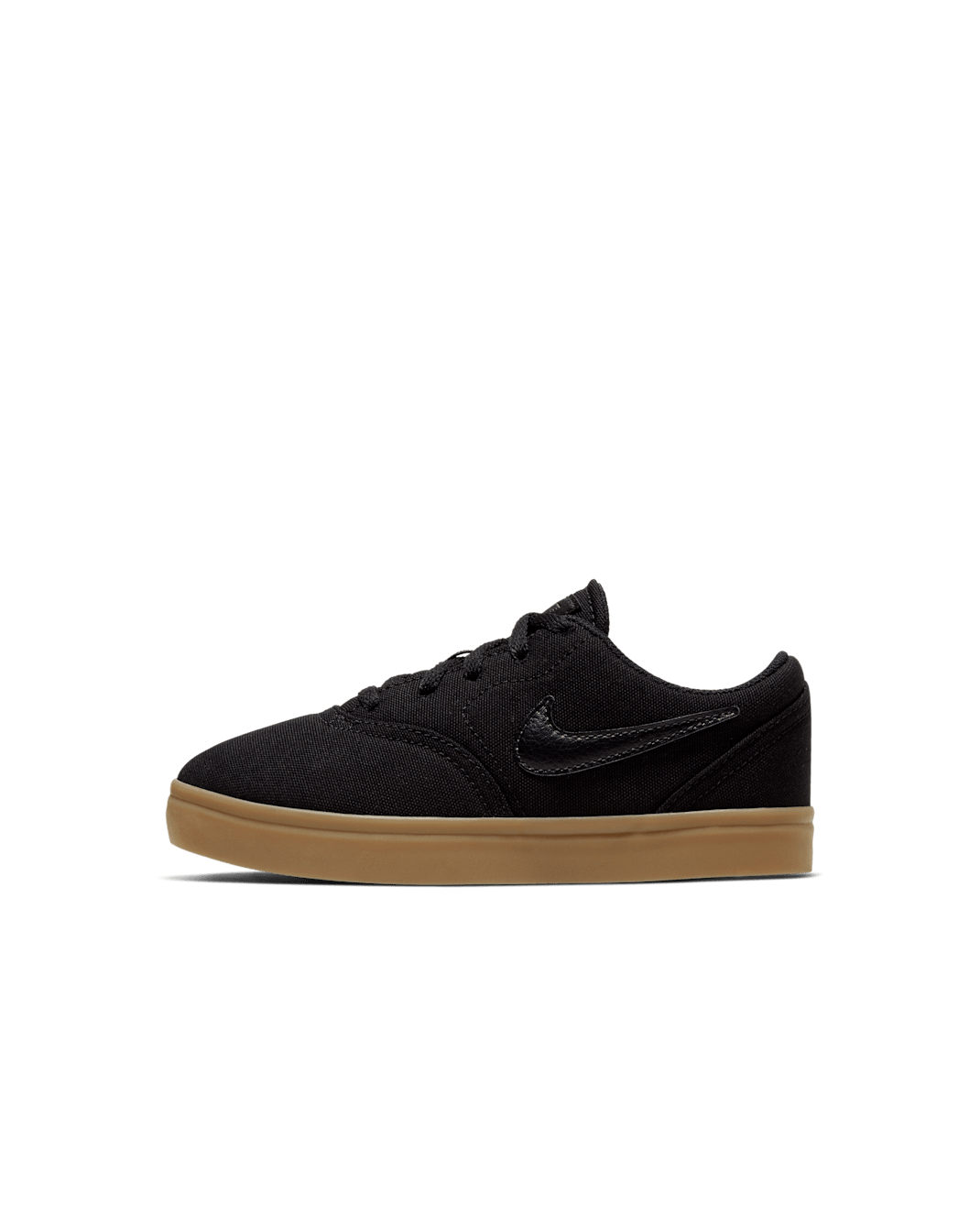 Nike SB Check Canvas Younger Kids' Skate Shoes - Black/Gum Light Brown/Black