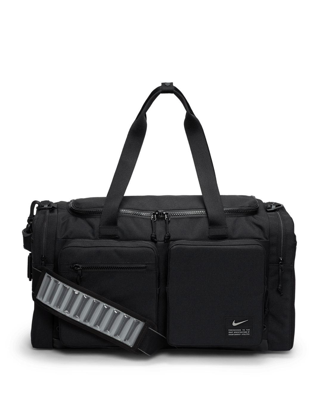 Nike Utility Power Training Duffel Bag (Medium, 51L) - Black/Black/Enigma Stone
