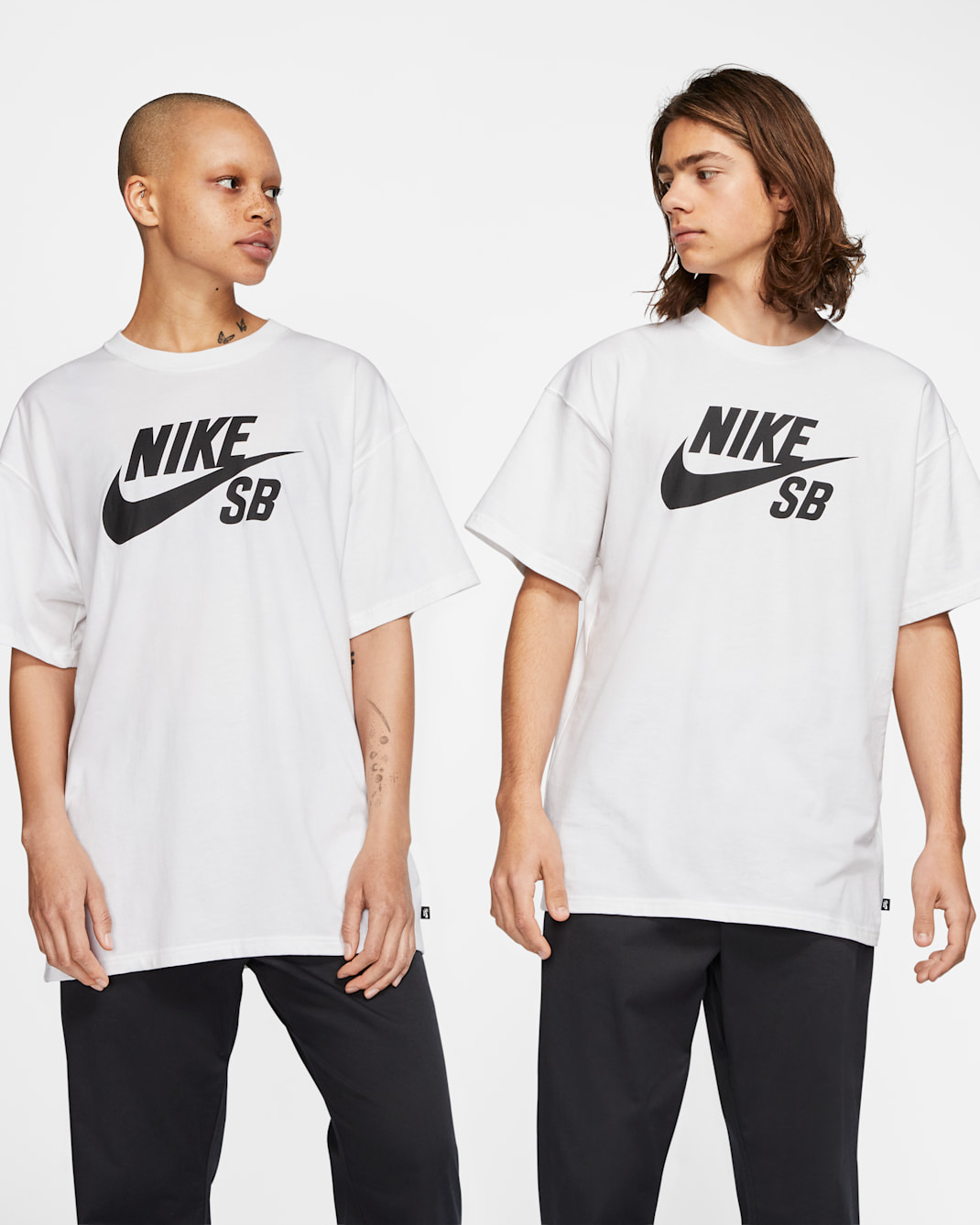 Tee-shirt de skateboard à logo Nike SB - Blanc/Noir