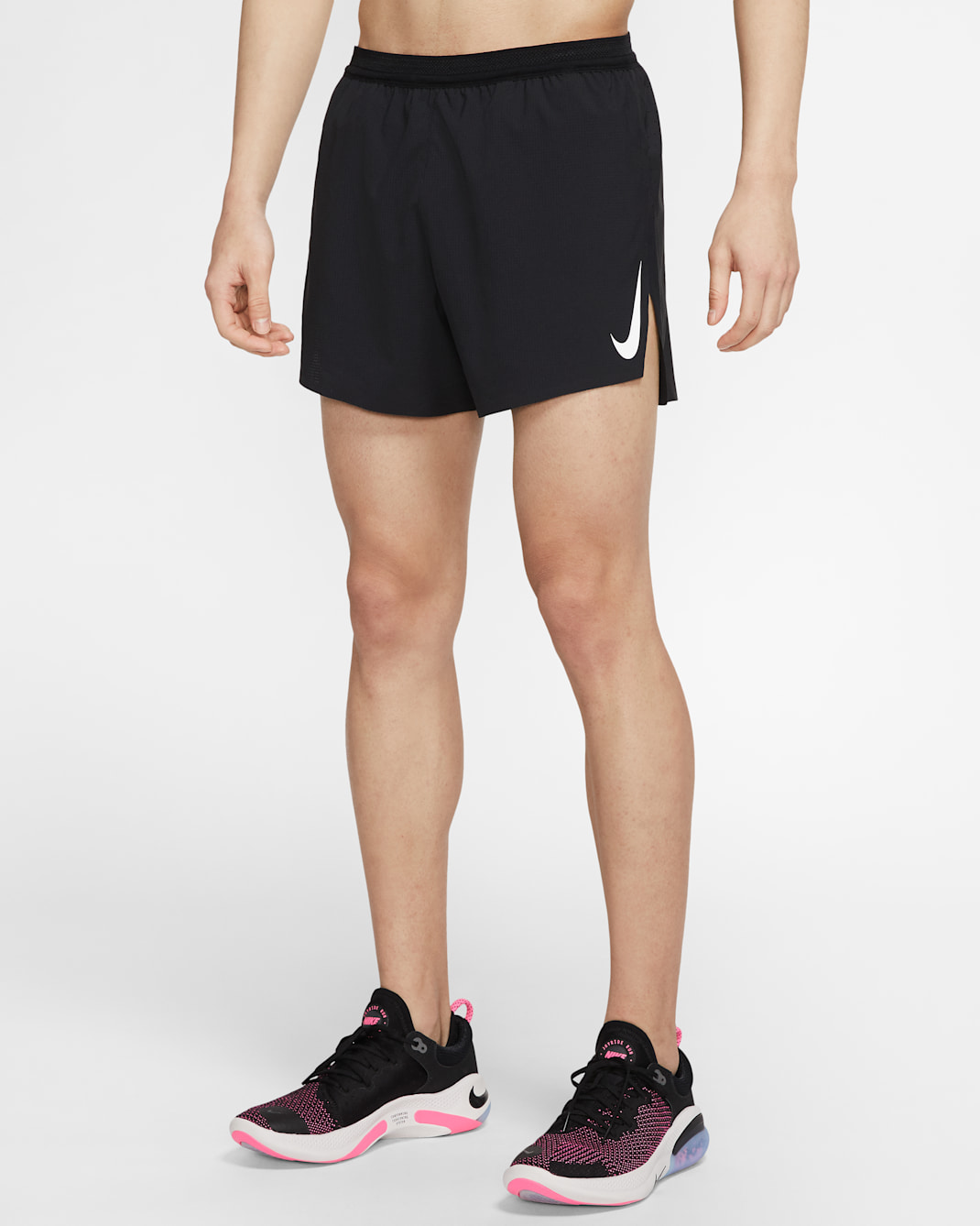 Nike AeroSwift Men's 4"/10cm Running Shorts - Black/White