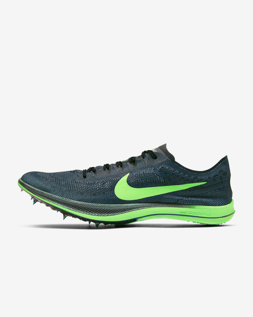 Nike ZoomX Dragonfly Track and Field distance spikes - Zwart/Squadron Blue/Lime Blast