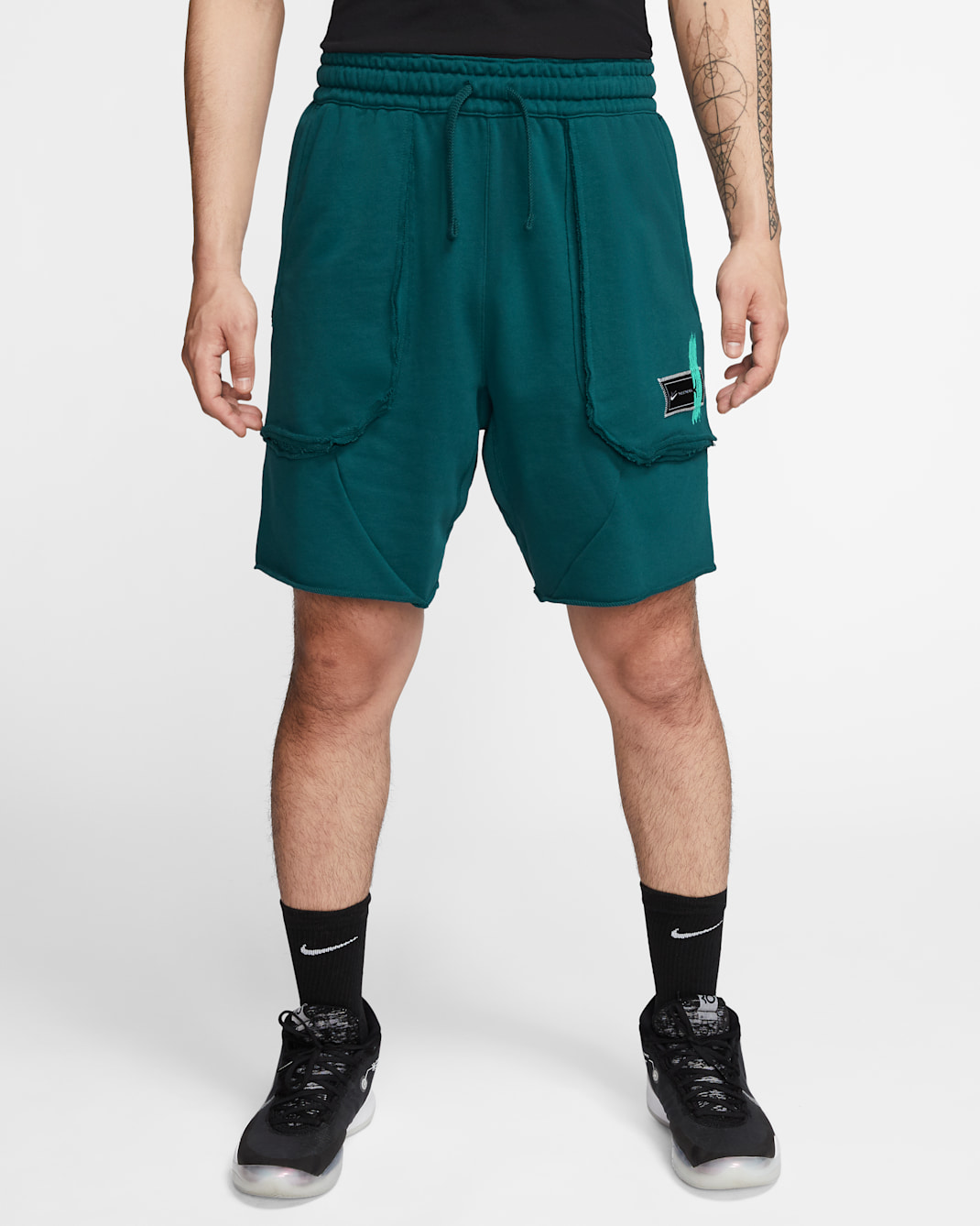 กางเกงบาสเก็ตบอลขาสั้นผ้าฟลีซผู้ชาย Nike Dri-FIT KD - Midnight Turquoise