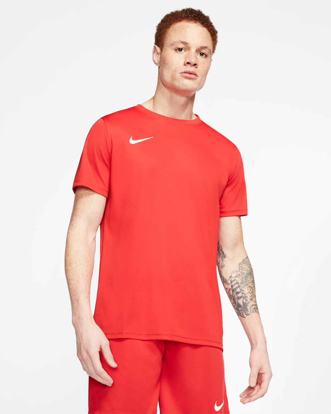 ナイキ Dri-FIT パーク 7 JBY メンズ サッカーユニフォーム - ユニバーシティレッド/ホワイト