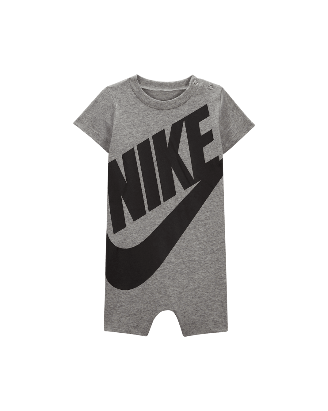 Nike Baby (0–9M) Futura Romper - Dark Grey Heather/Black