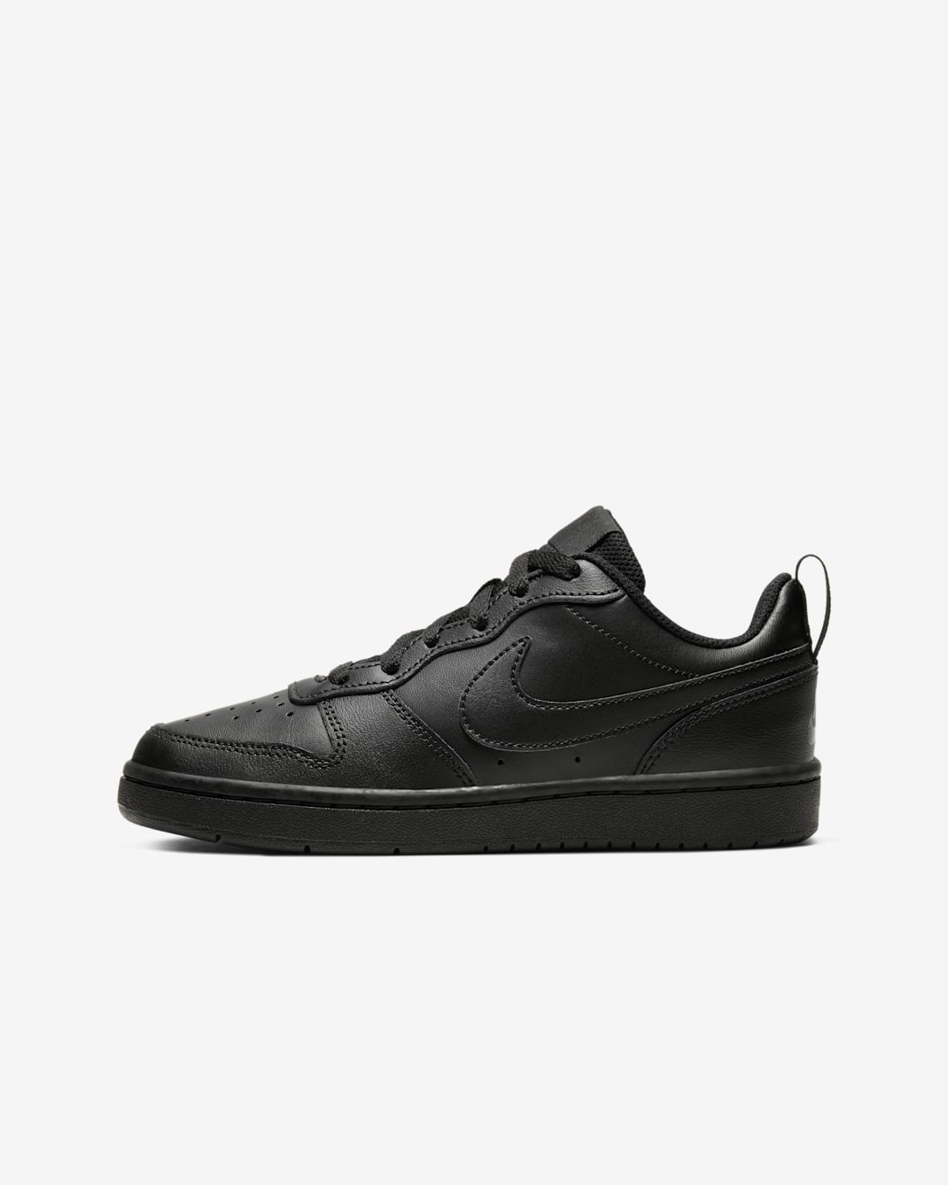 รองเท้าเด็กโต Nike Court Borough Low 2 - ดำ/ดำ/ดำ