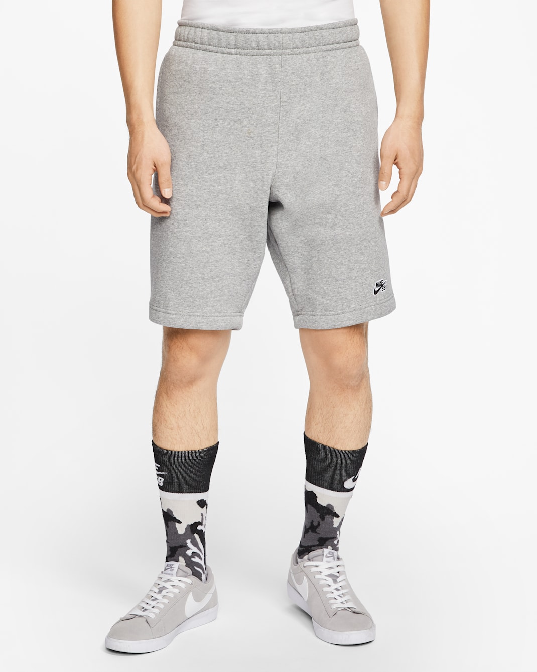 Nike SB Icon Men's Fleece Skate Shorts - Dark Grey Heather/Black