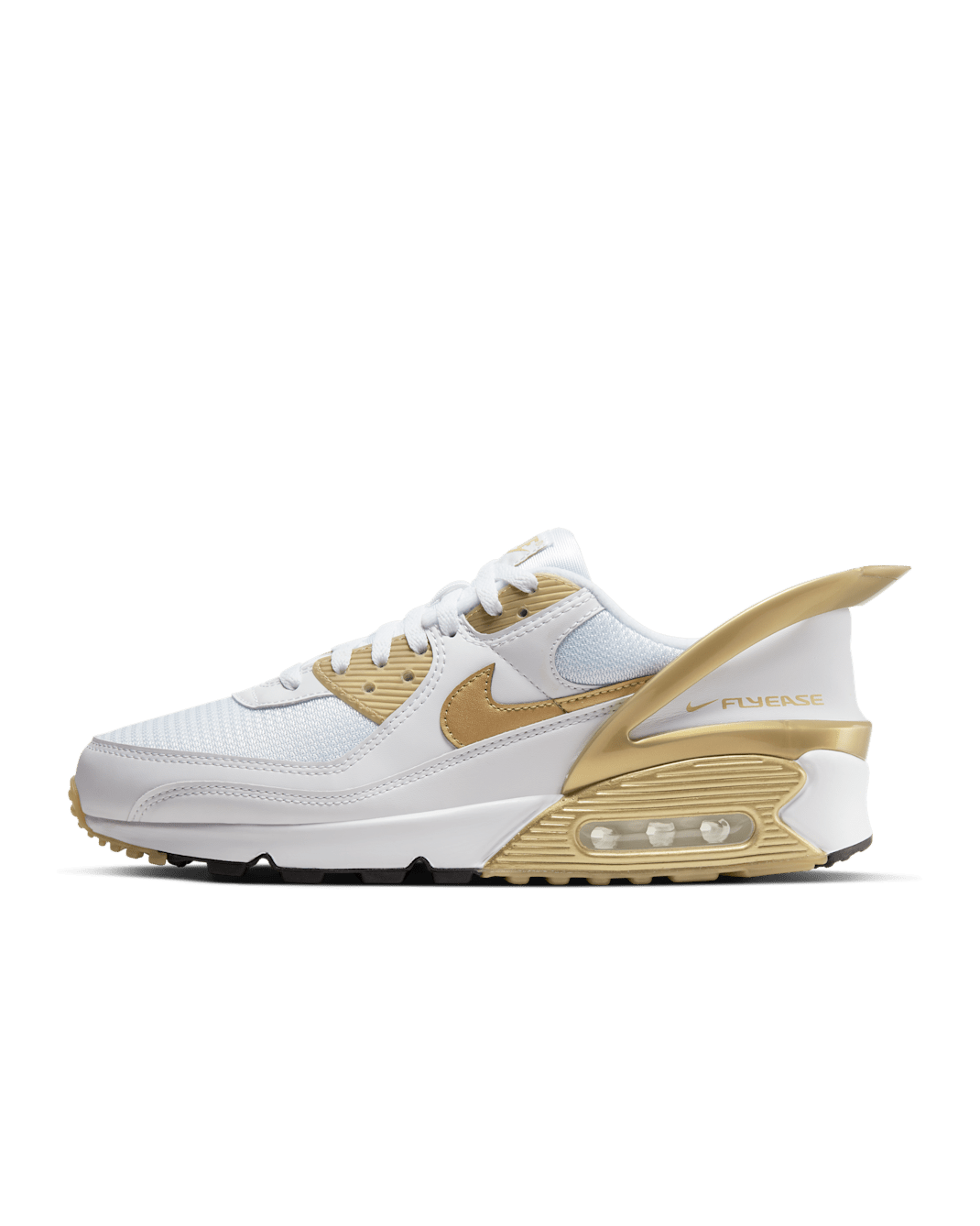 Chaussure Nike Air Max 90 FlyEase - Blanc/Blanc/Noir/Metallic Gold