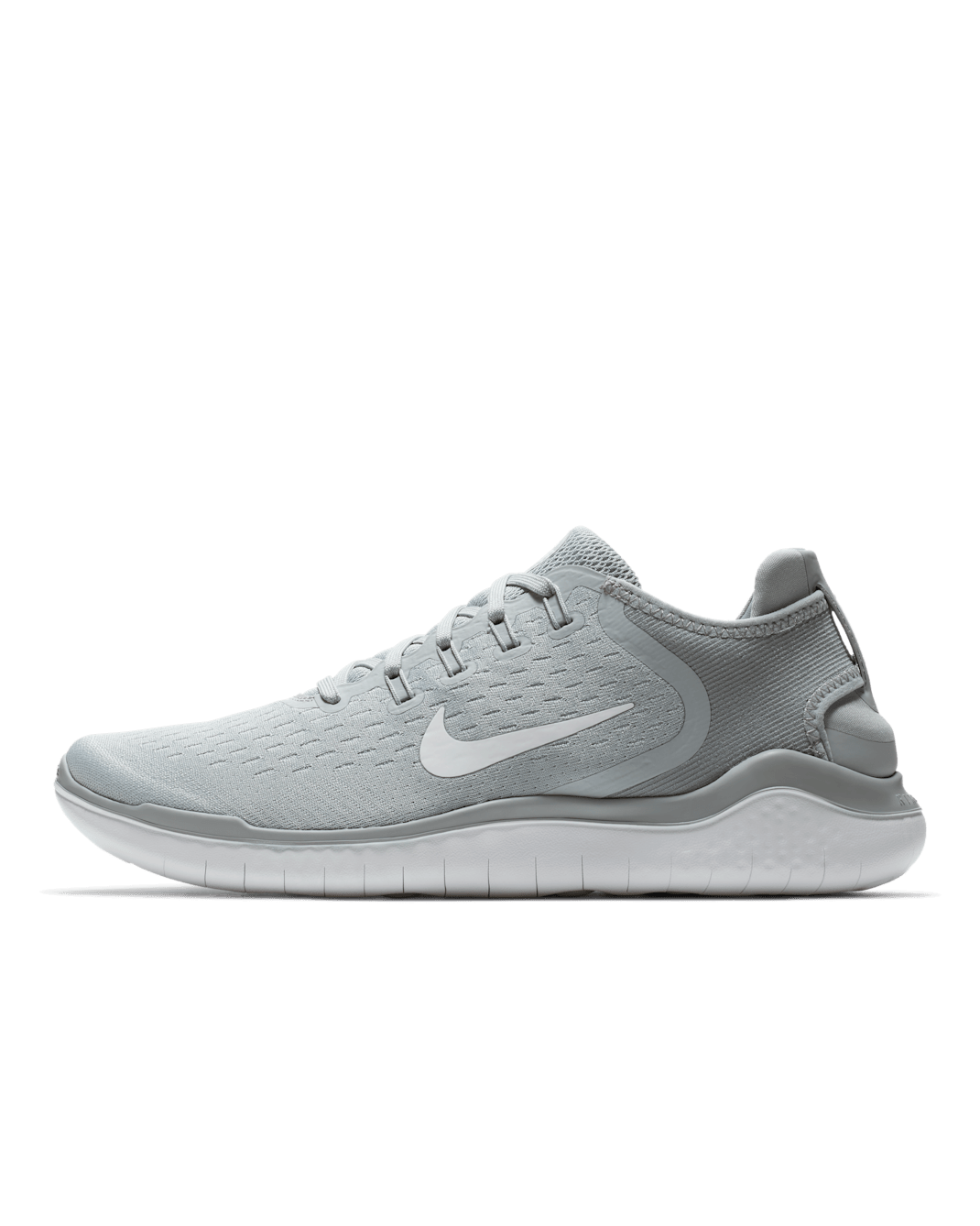 Nike Free Run 2018 Men's Road Running Shoes - Wolf Grey/White/Volt/White