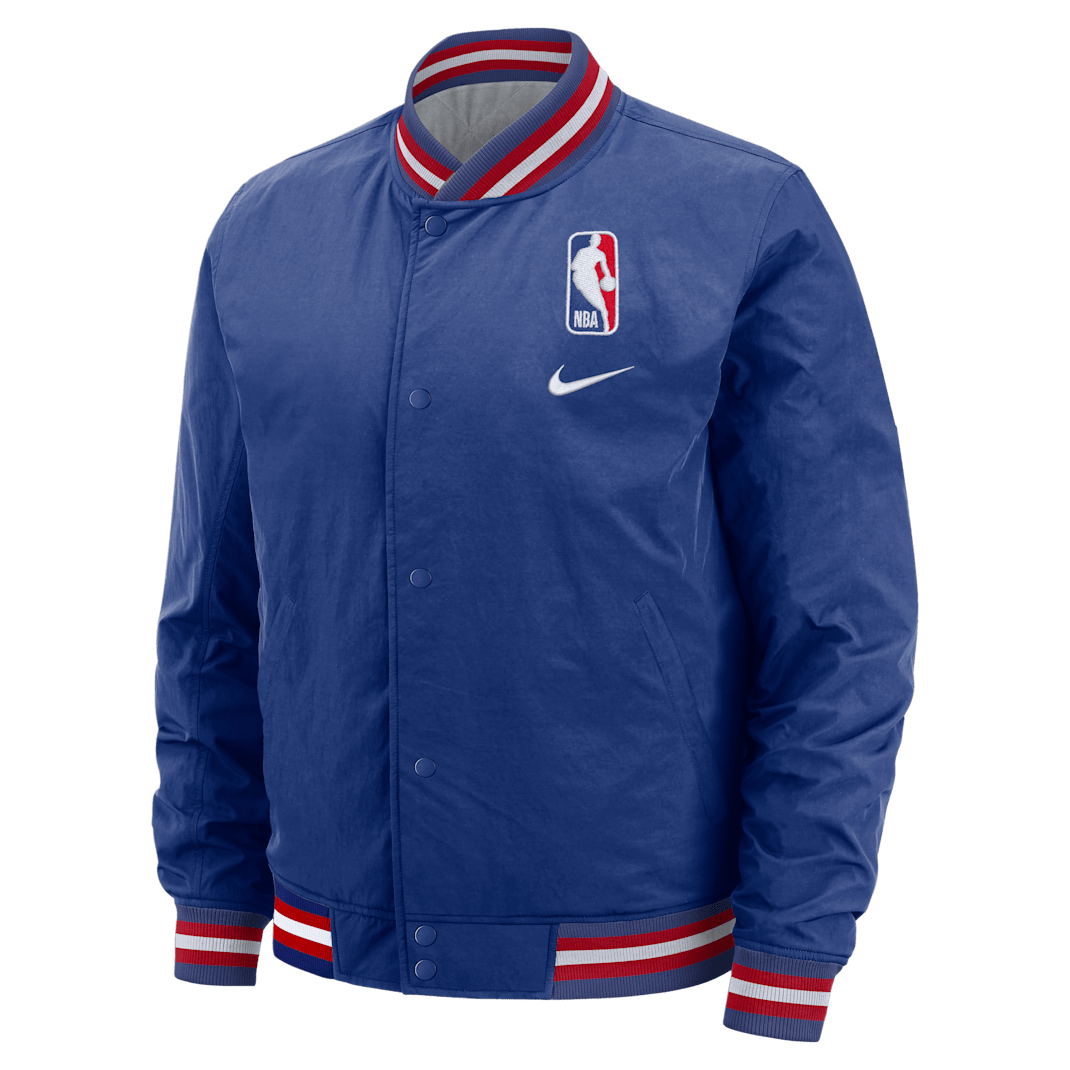 Team 31 Courtside Nike NBA-jakke til herre - Rush Blue/Wolf Grey/Hvit