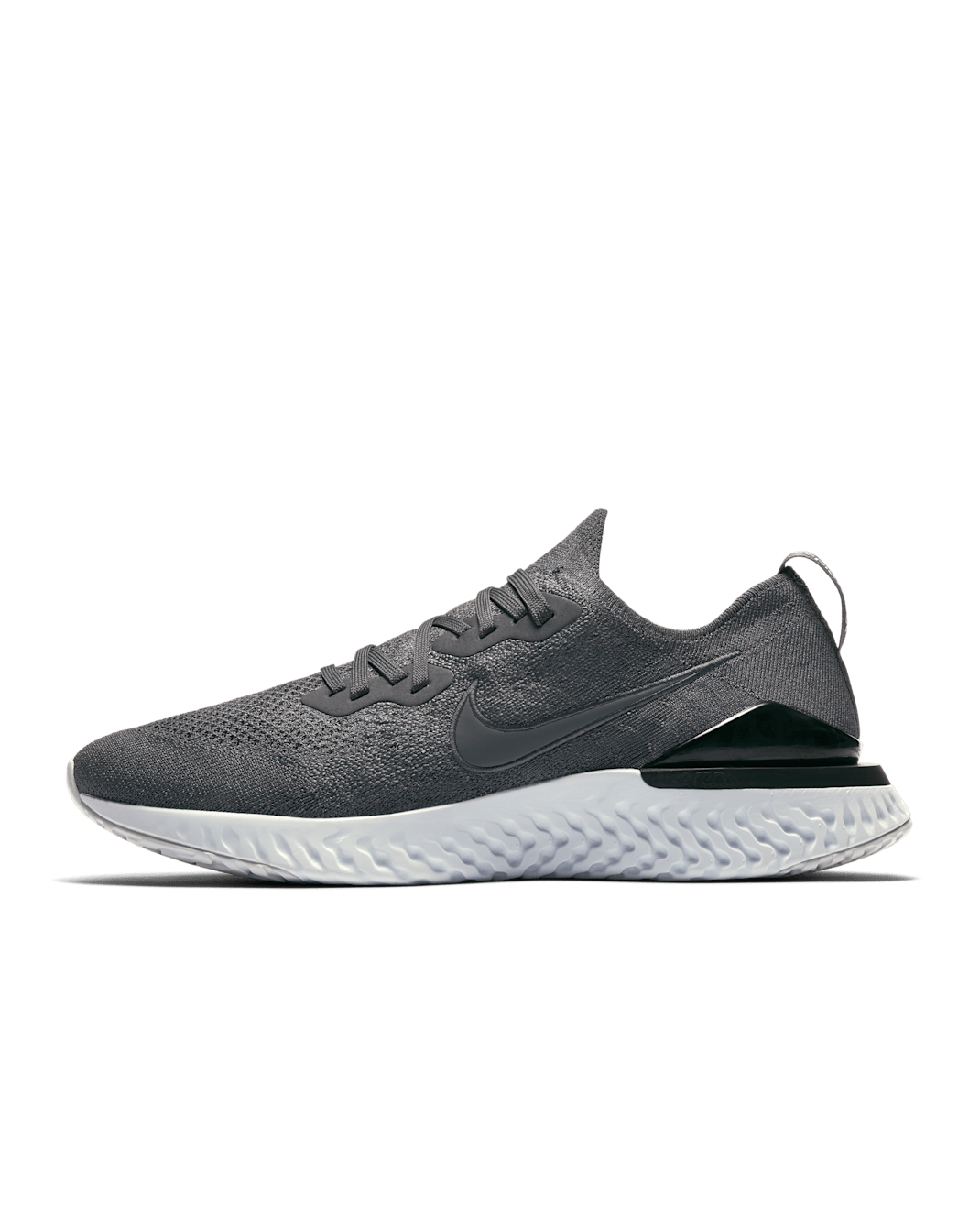 Chaussure de running Nike Epic React Flyknit 2 pour homme - Dark Grey/Pure Platinum/Blanc/Noir