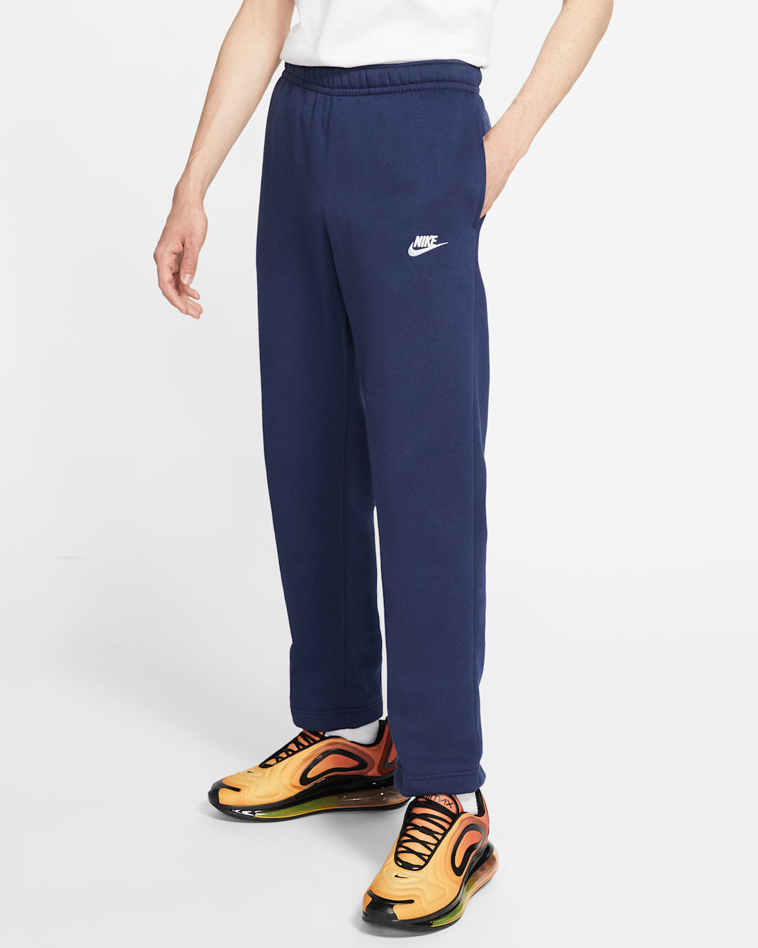 Nike Sportswear Club Fleece Men's Trousers - Midnight Navy/Midnight Navy/White