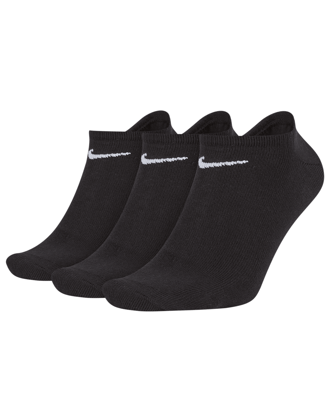 Nike Lightweight No-Show-treningssokker (3 par) - Svart/Hvit