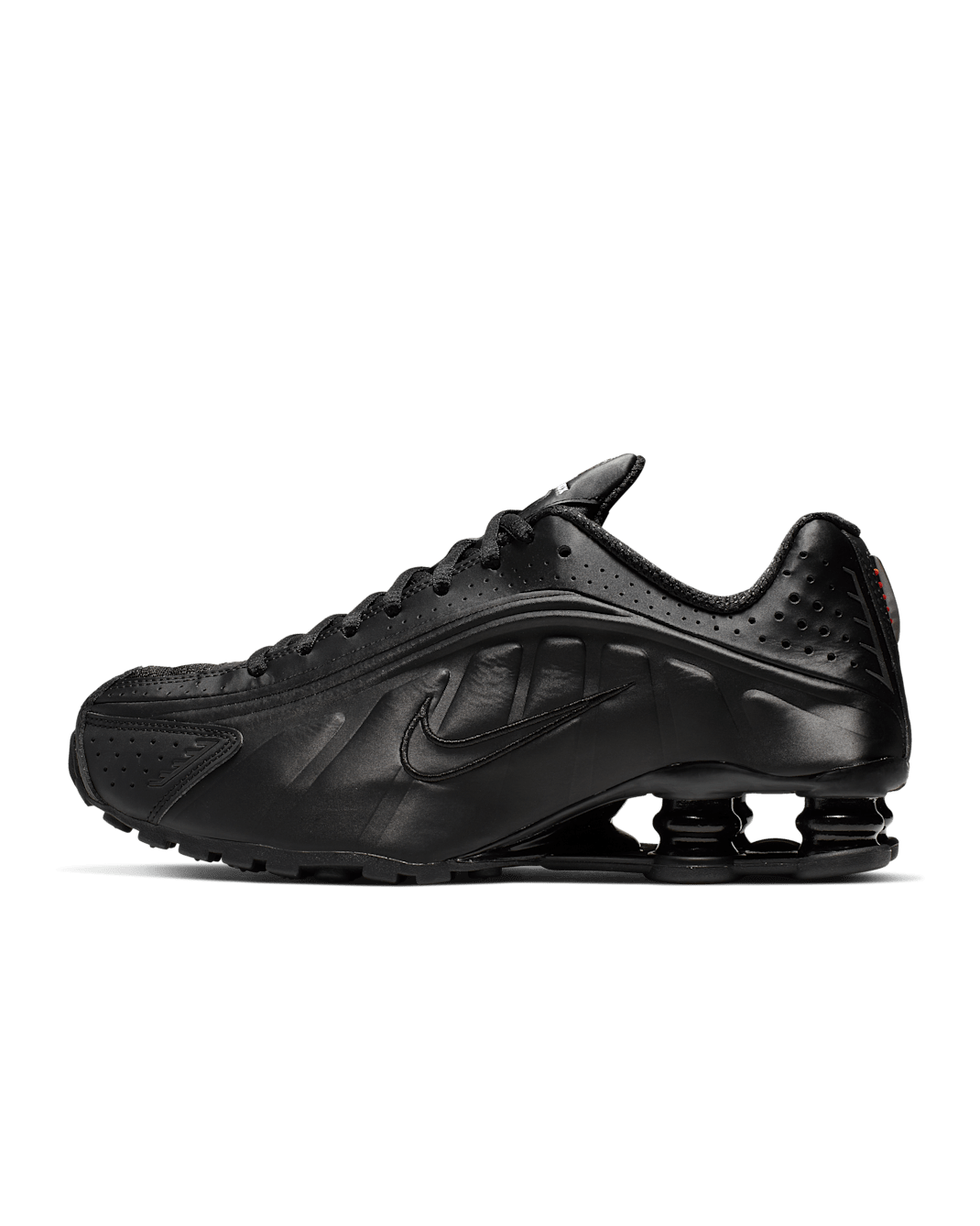 Chaussure Nike Shox R4 pour femme - Noir/Noir/Max Orange/Noir