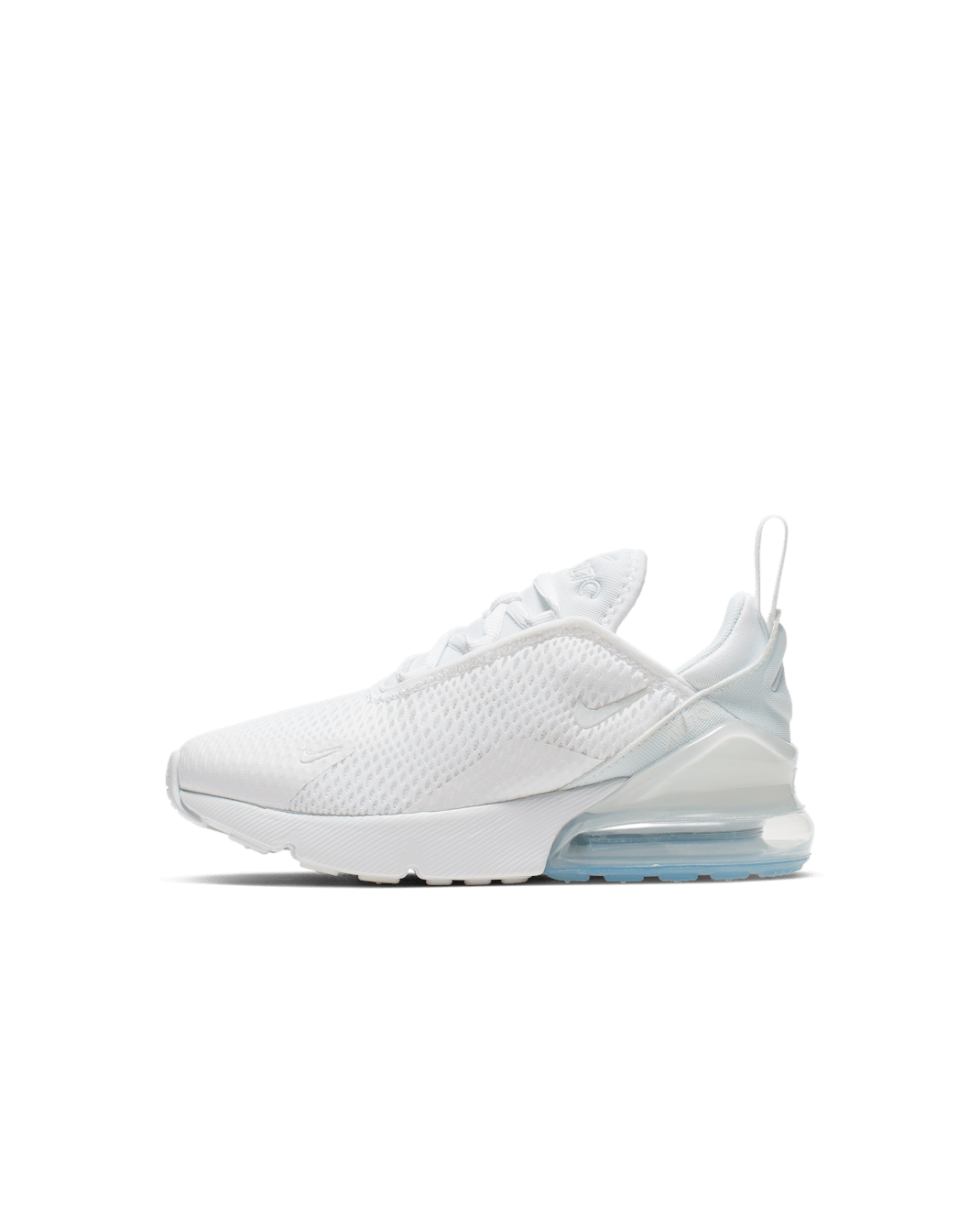 Nike Air Max 270 Younger Kids' Shoes - White/Metallic Silver/White