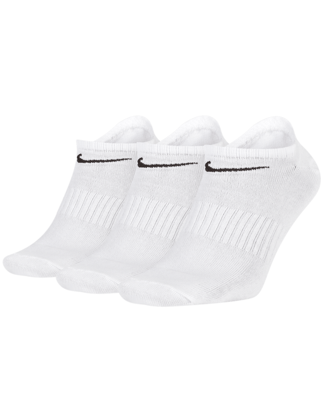 Nike Everyday Lightweight No-Show-Trainingssocken (3 Paar) - Weiß/Schwarz