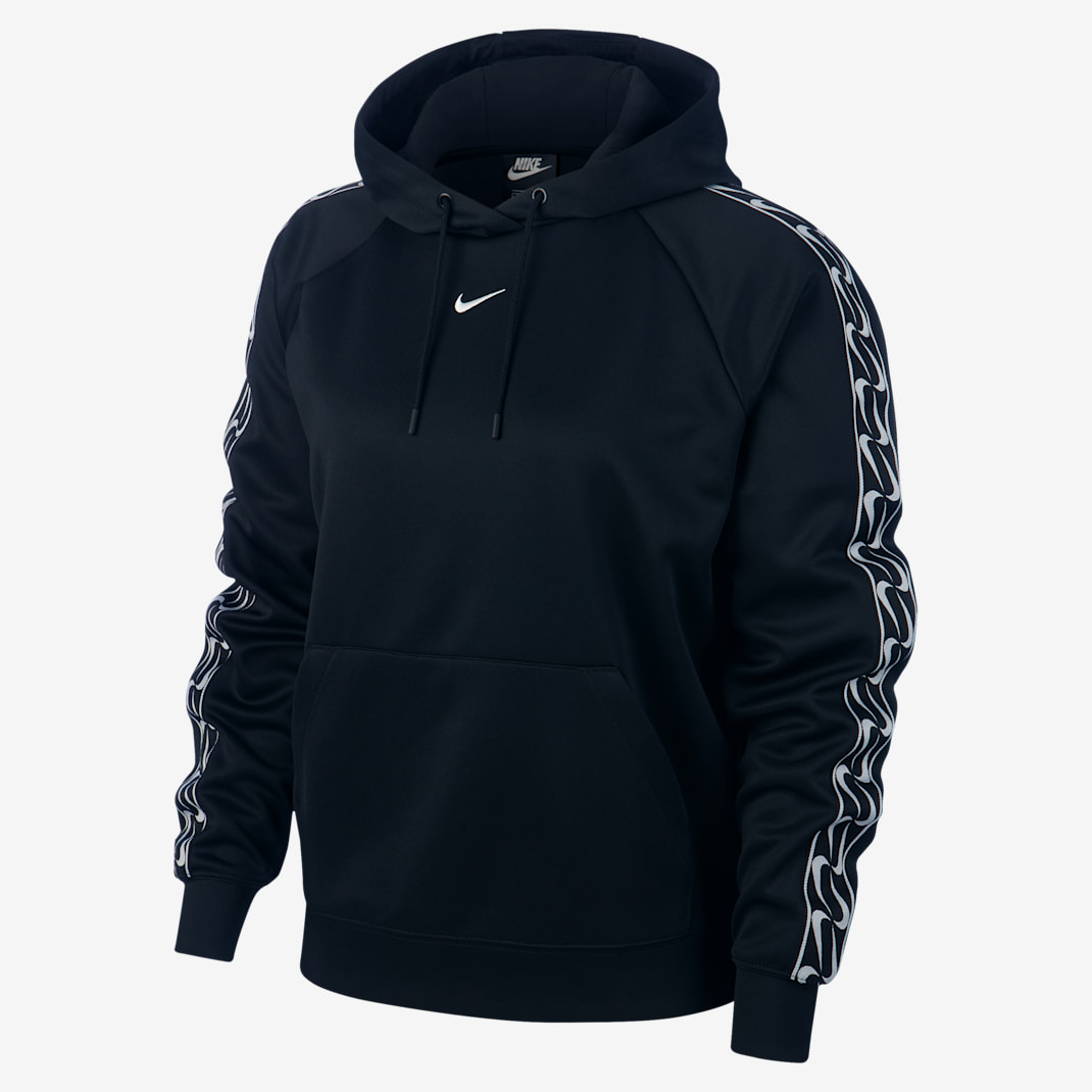 Nike Sportswear hettegenser med logo til dame - Svart/Svart/Hvit
