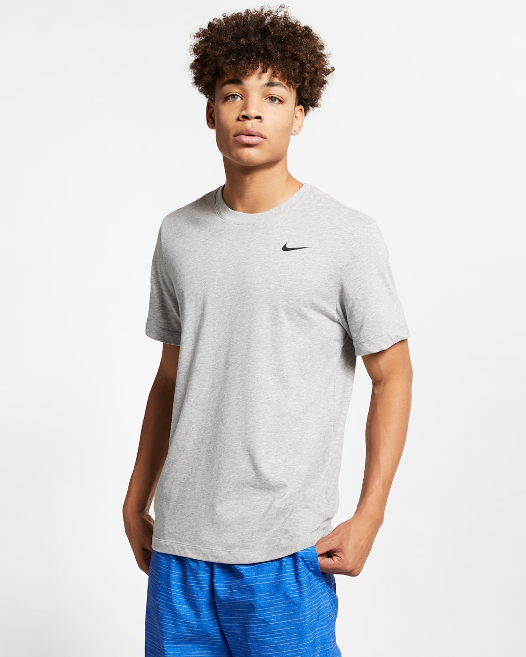 Nike Dri-FIT Men's Fitness T-Shirt - Dark Grey Heather/Black