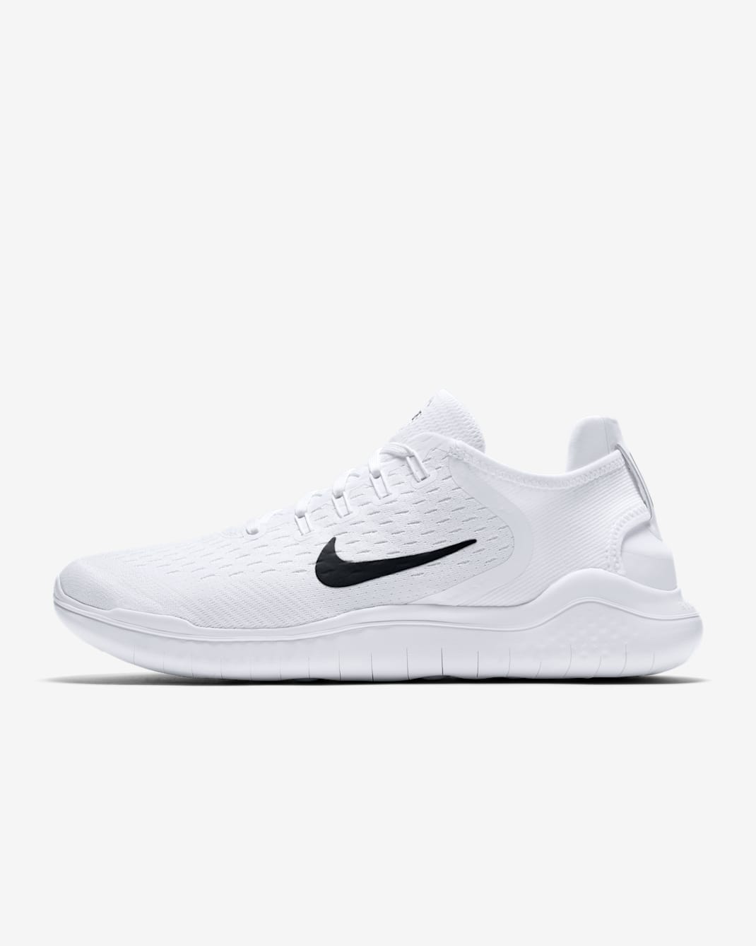 Nike Free Run 2018 Men's Road Running Shoes - White/Black