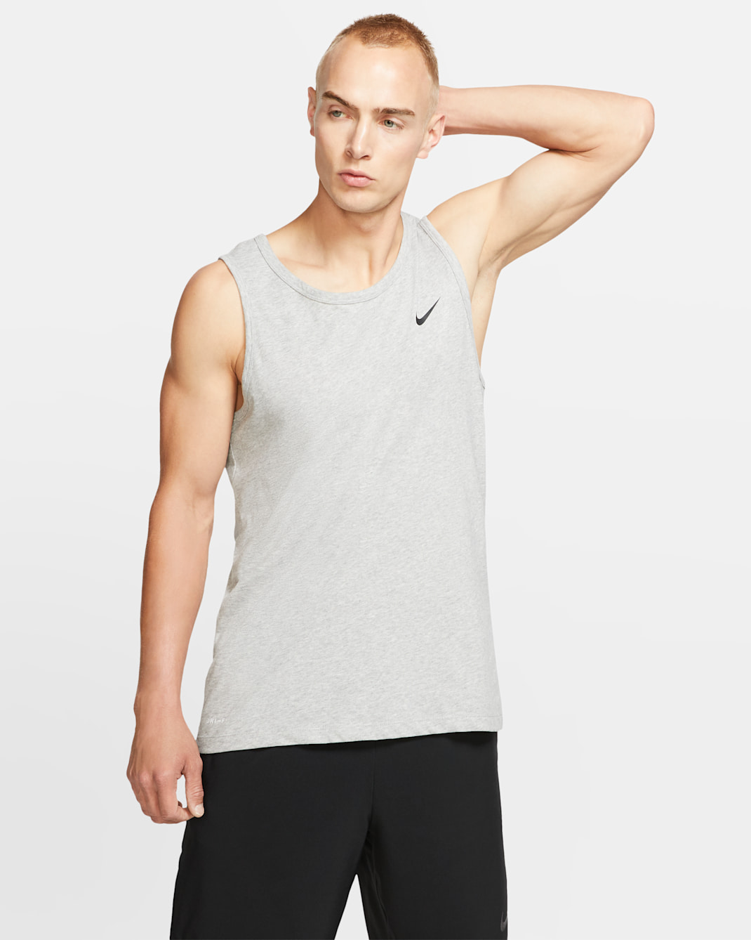 Nike Dri-FIT Men's Training Tank - Dark Grey Heather/White