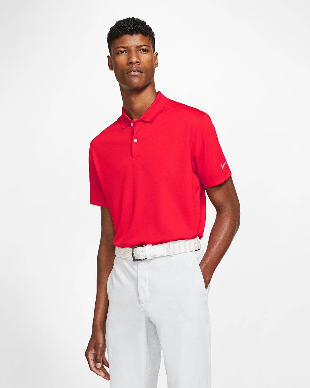 Nike Dri-FIT Victory Men's Golf Polo - University Red/White
