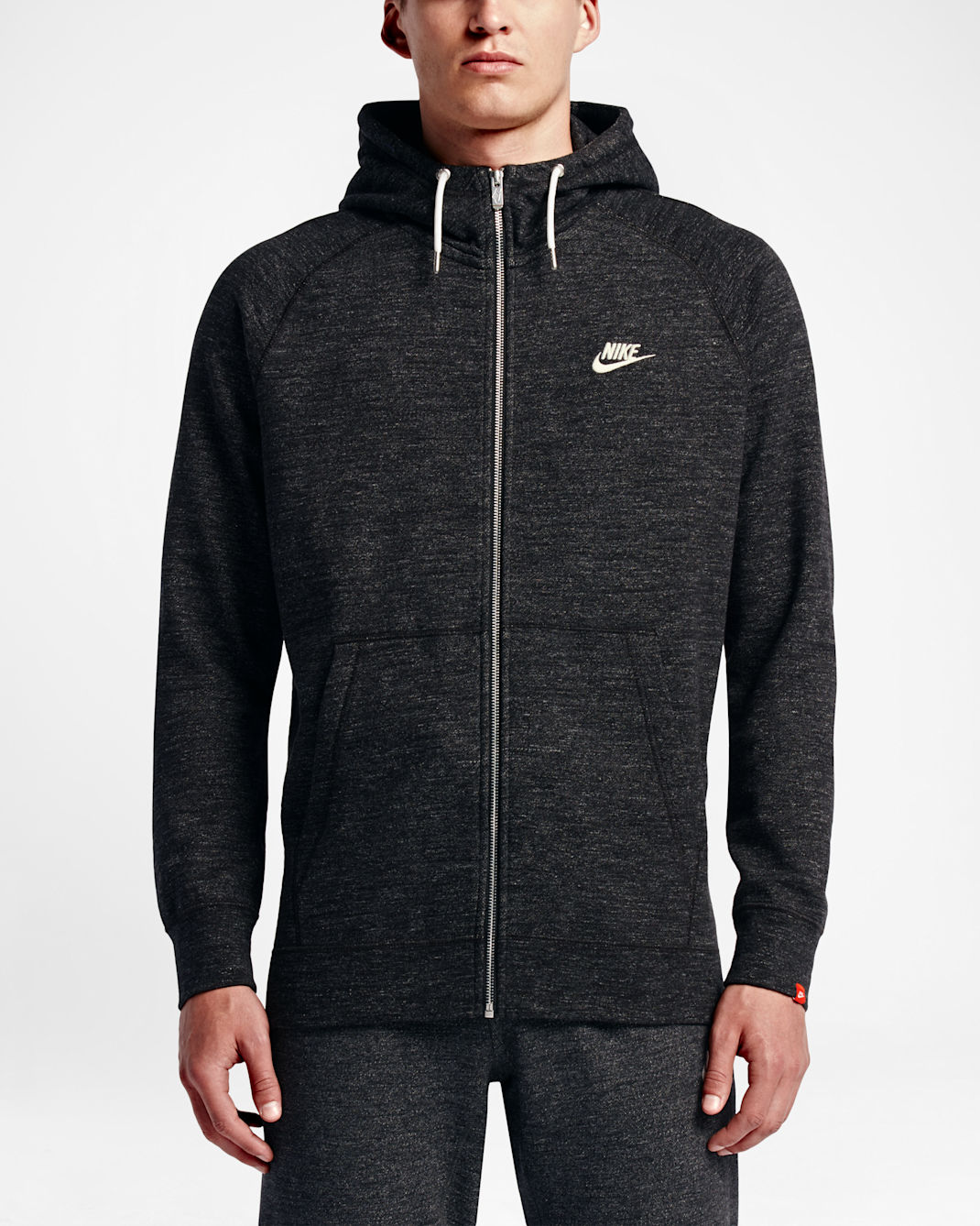 Nike Sportswear Legacy Men's Full-Zip Hoodie - Black Heather/Sail