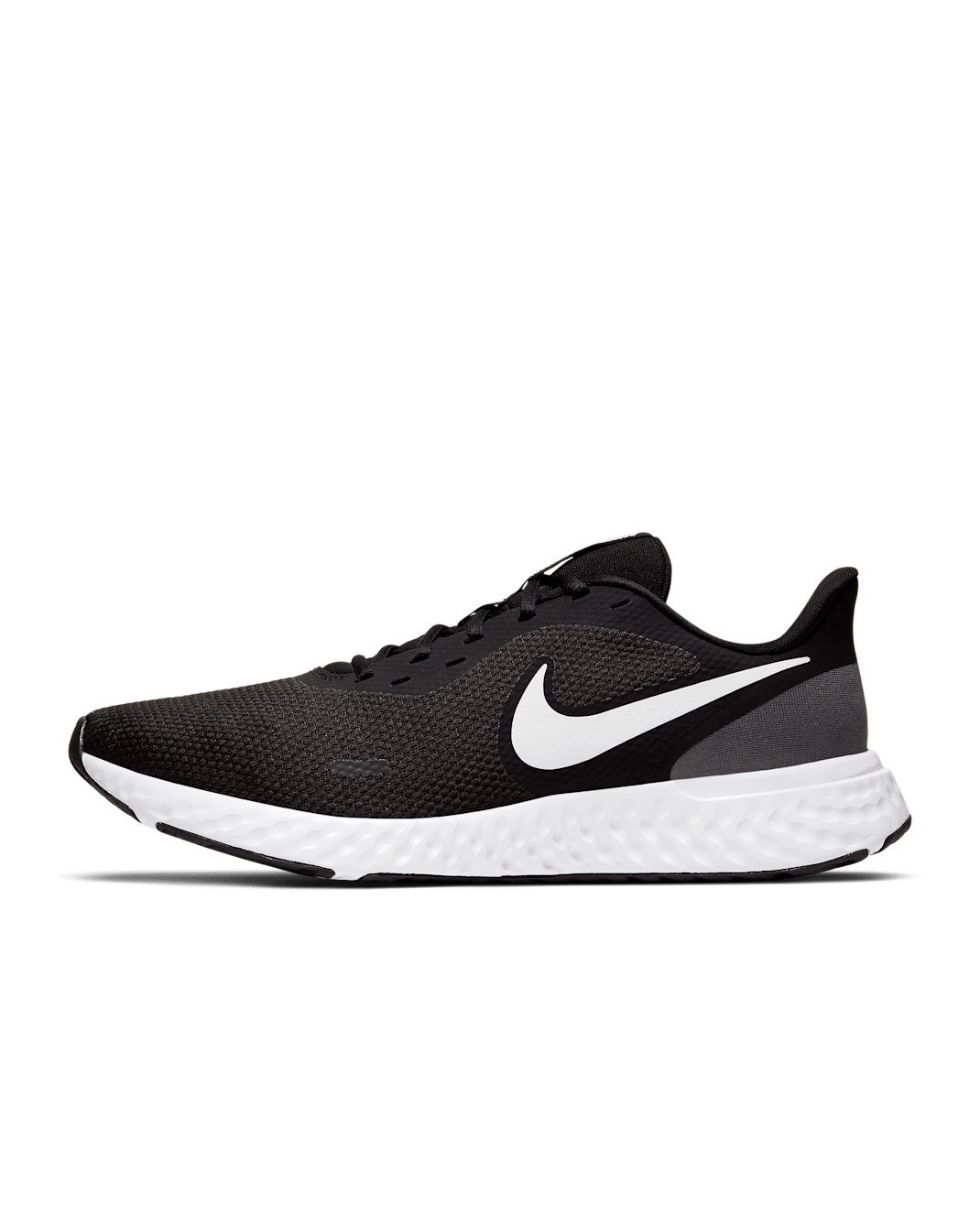 รองเท้าวิ่งโร้ดรันนิ่งผู้ชาย Nike Revolution 5 - ดำ/Anthracite/ขาว