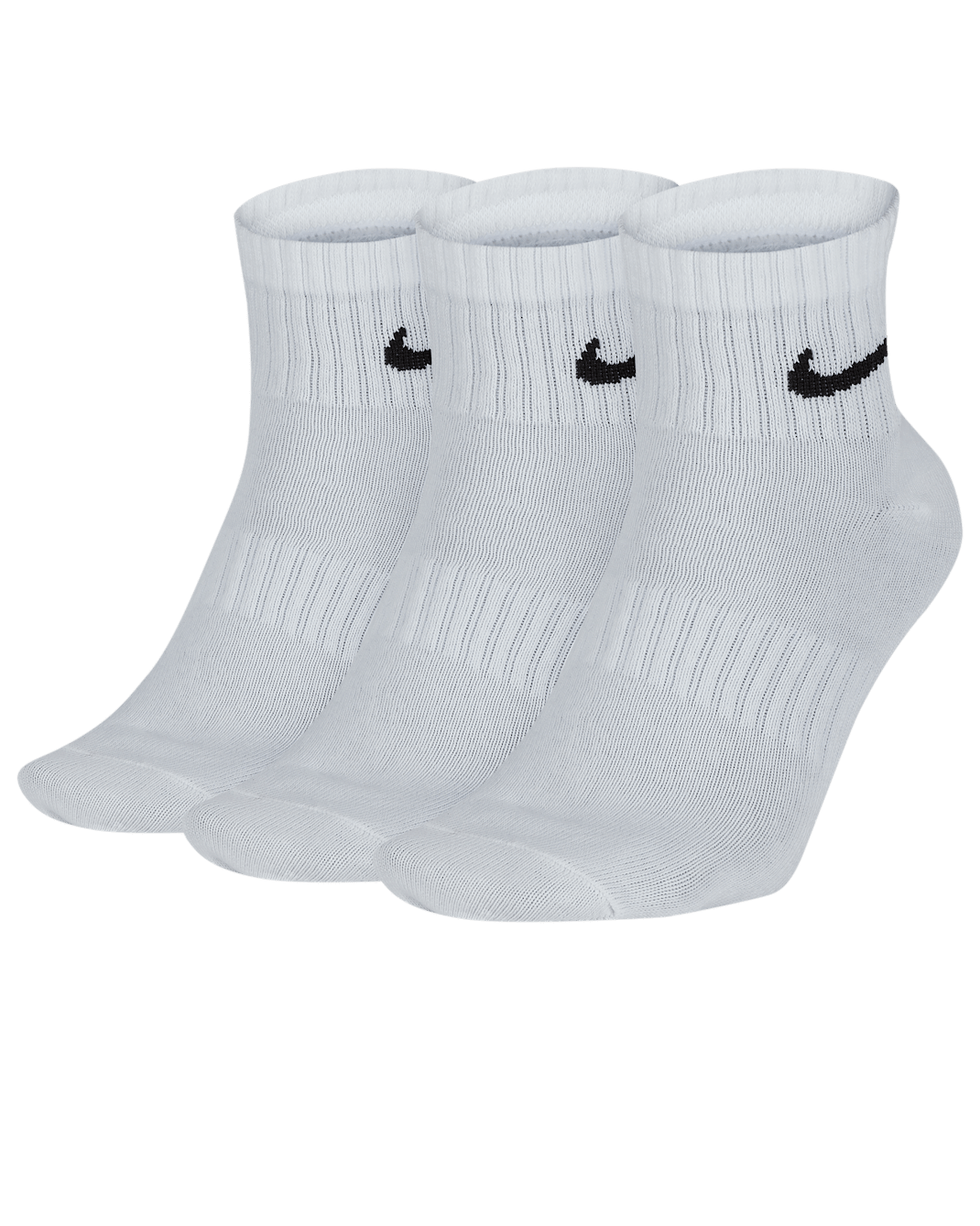 Nike Everyday Lightweight Training Ankle Socks (3 Pairs) - White/Black