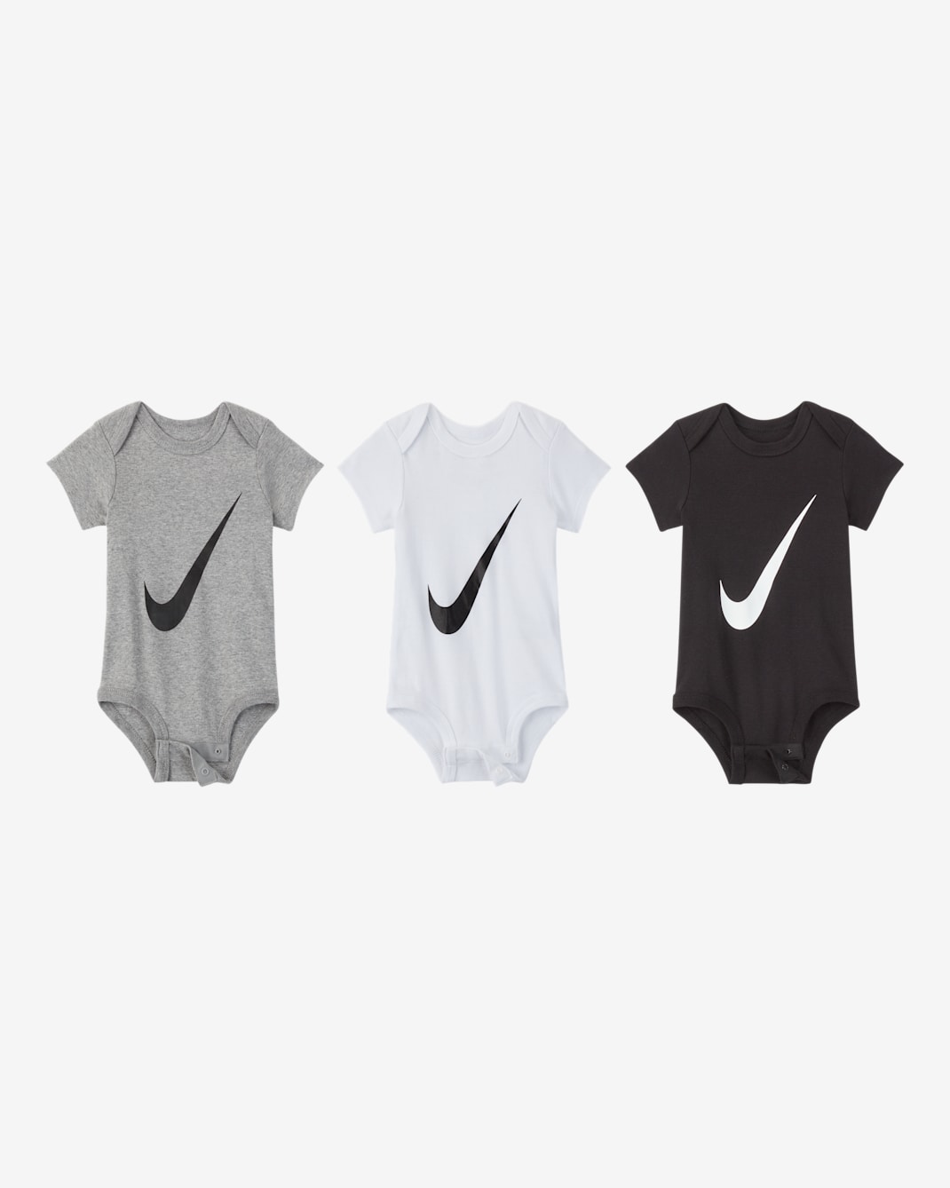 Nike Baby (0–6M) Bodysuit Set (3-Pack) - White
