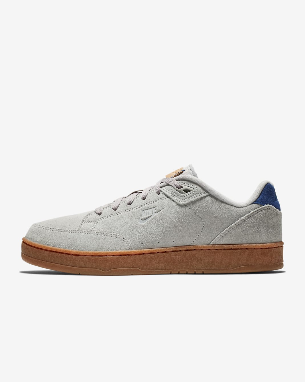 Tenis para hombre Nike Grandstand 2 - Gris atmósfera/Marrón medio goma/Tostado vachetta/Azul royal intenso