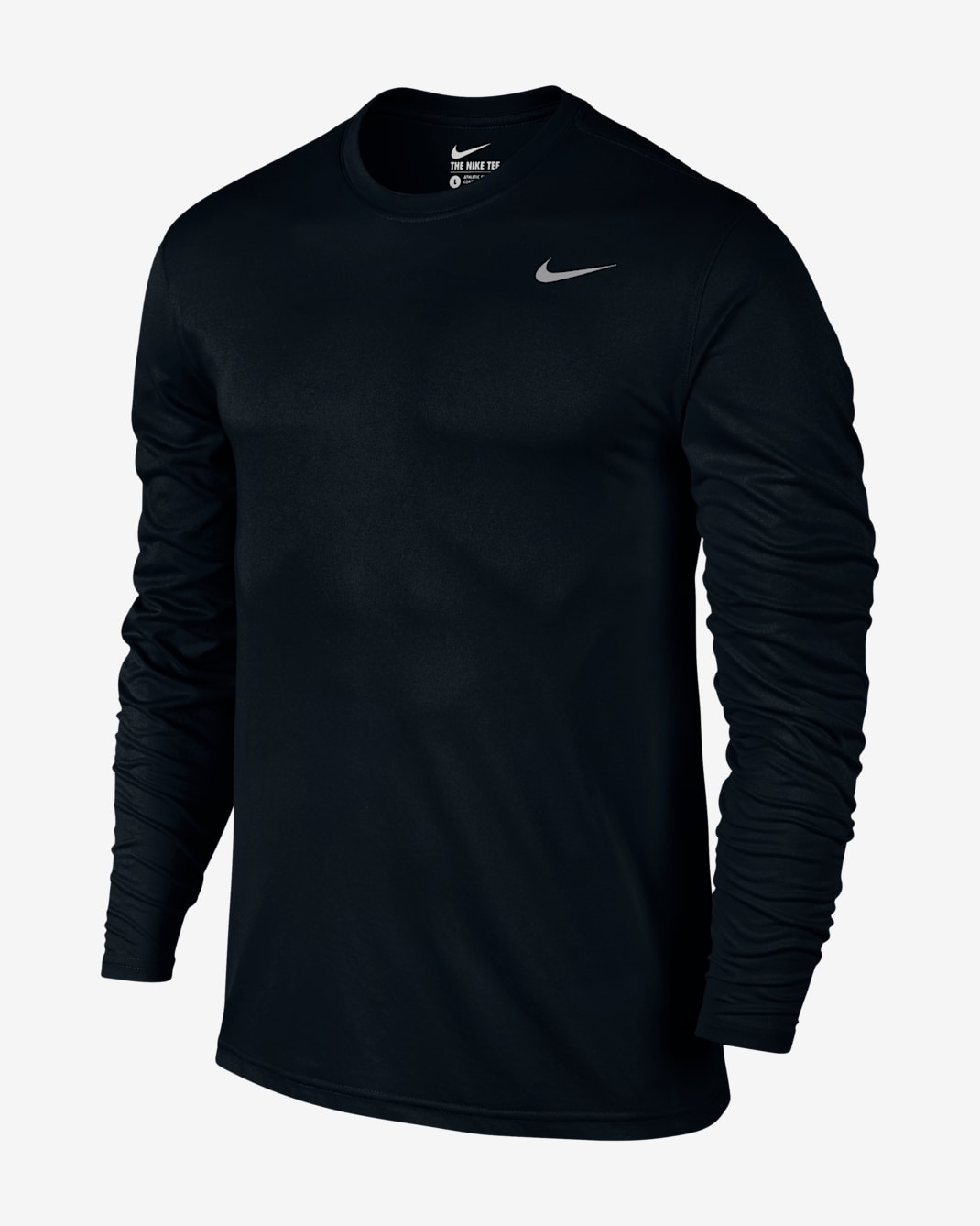 Nike Dri-FIT Men's Long-Sleeve Training T-Shirt - Black/Matte Silver