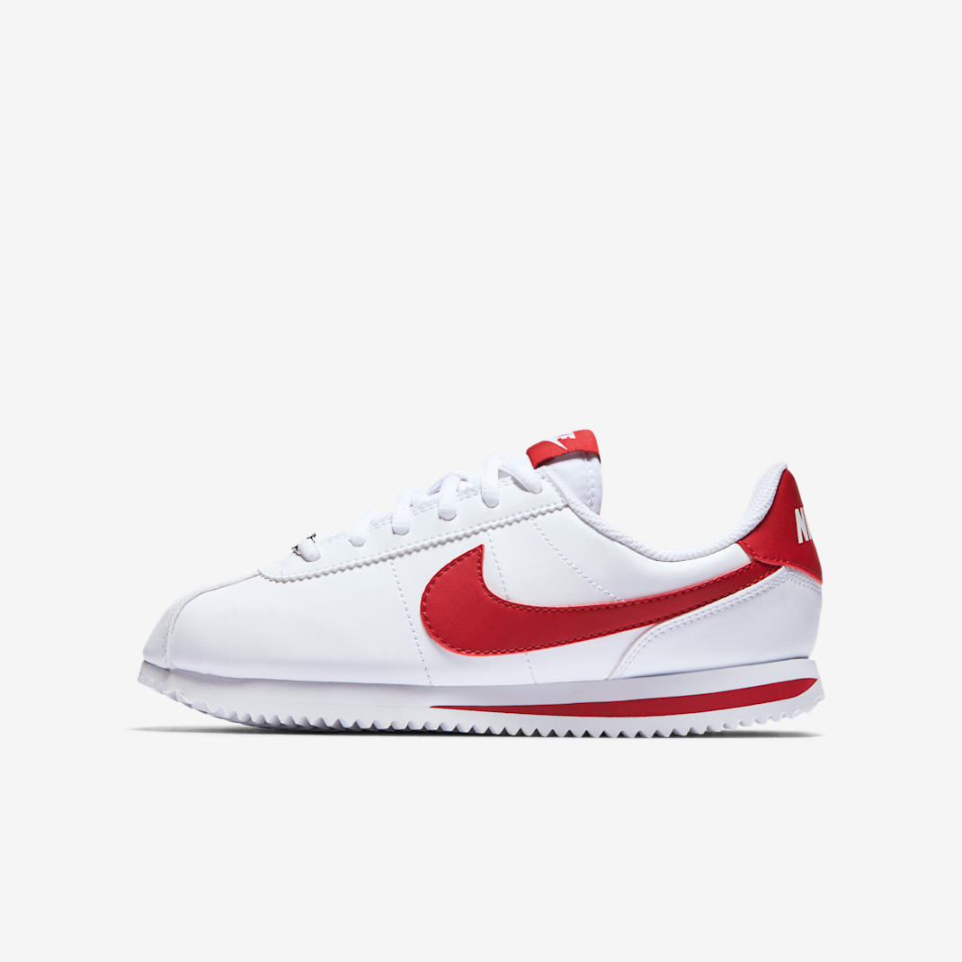 Nike Cortez Basic SL Older Kids' Shoes - White/Gym Red