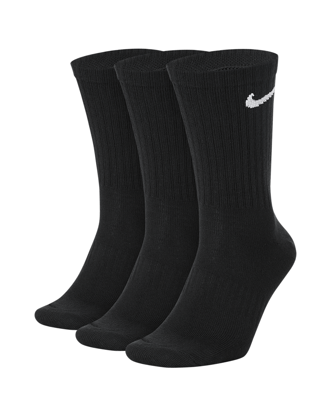 Nike Everyday Lightweight Training Crew Socks (3 Pairs) - Black/White
