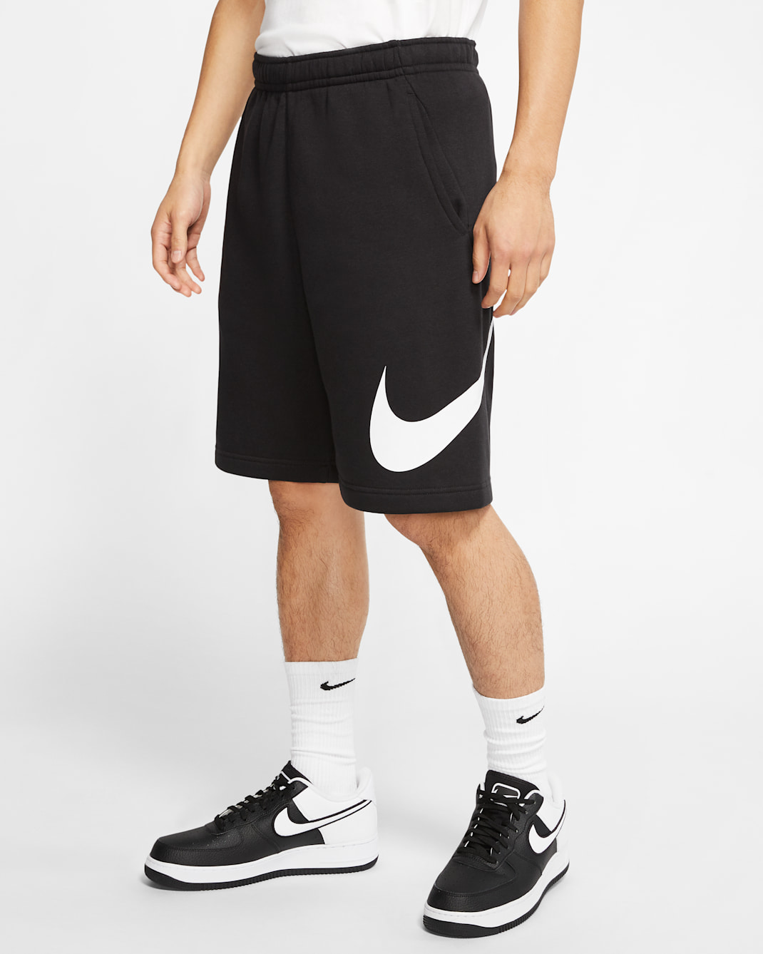 Shorts con estampado para hombre Nike Sportswear Club - Negro/Blanco/Blanco