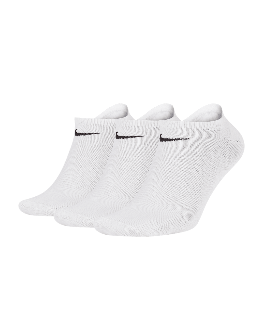 Nike Lightweight No-Show-treningssokker (3 par) - Hvit/Svart