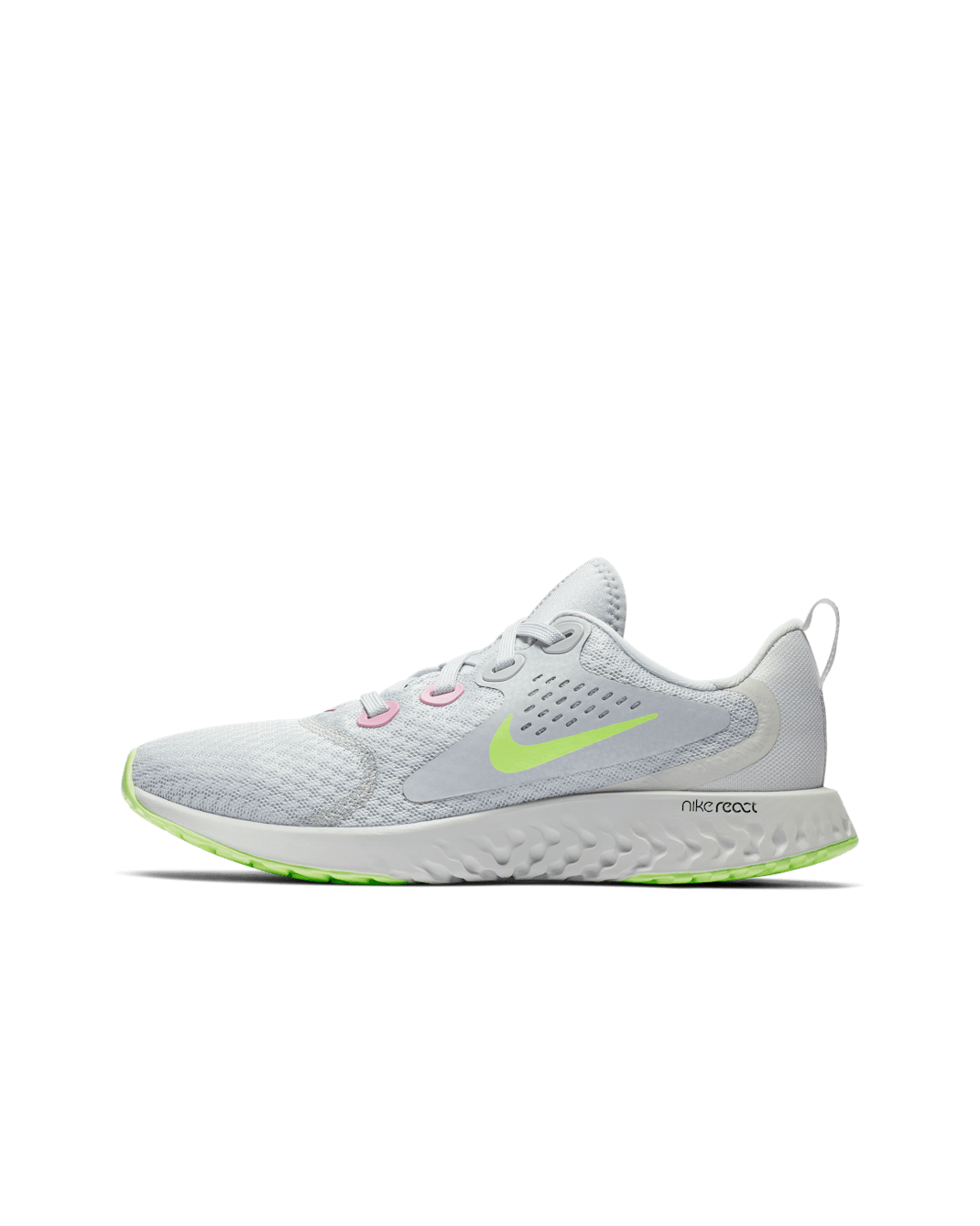 Nike Legend React Laufschuh für ältere Kinder - Pure Platinum/Platinum Tint/Pink Rise/Barely Volt