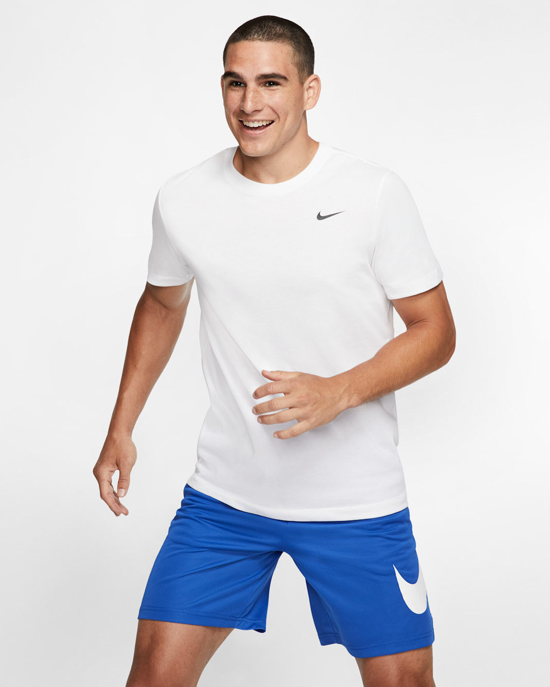 Nike Dri-FIT Men's Fitness T-Shirt - White/Black