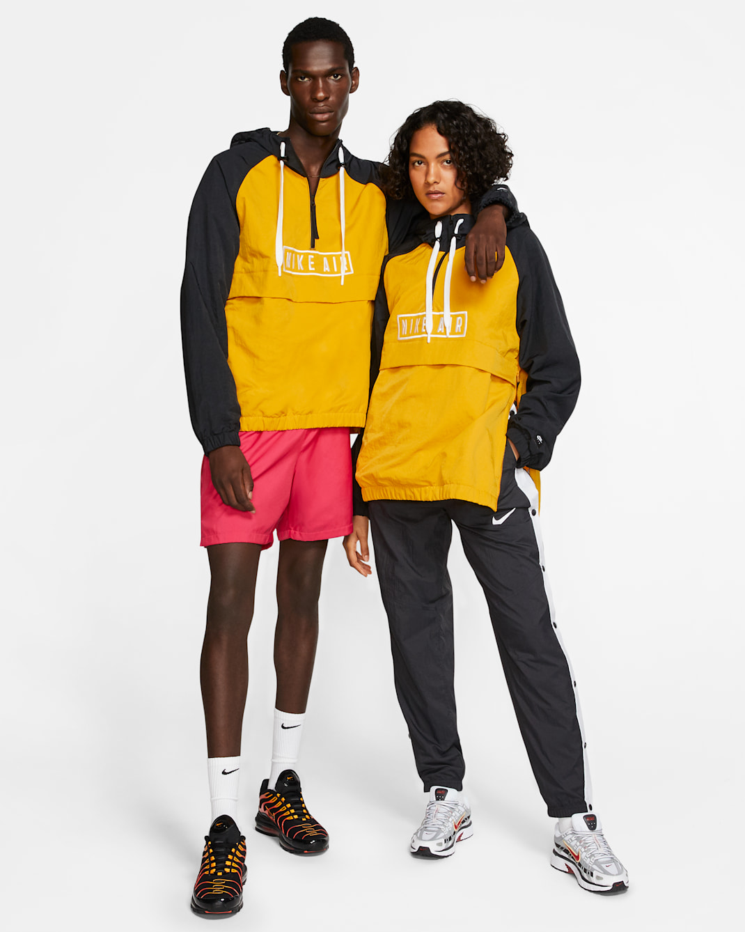 Nike Air vevd jakke - Dark Sulfur/Dark Sulfur/Svart/Hvit
