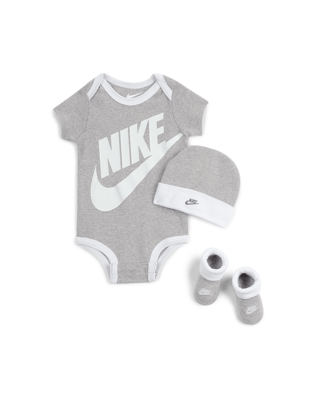 Nike Baby (0–6M) 3-Piece Set - Dark Grey Heather