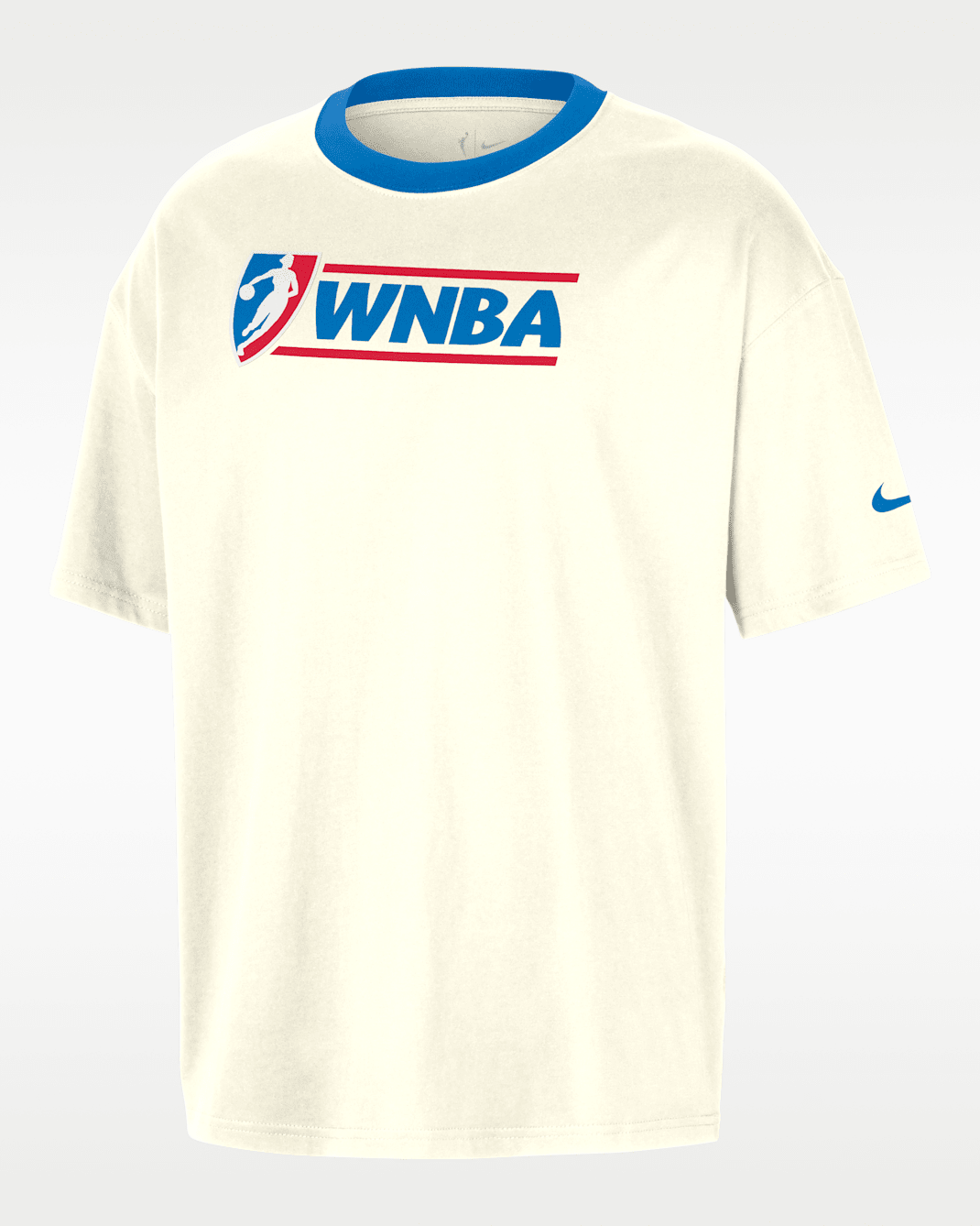 Унисекс футболка Nike WNBA 30th, слоновая кость/светло-голубая