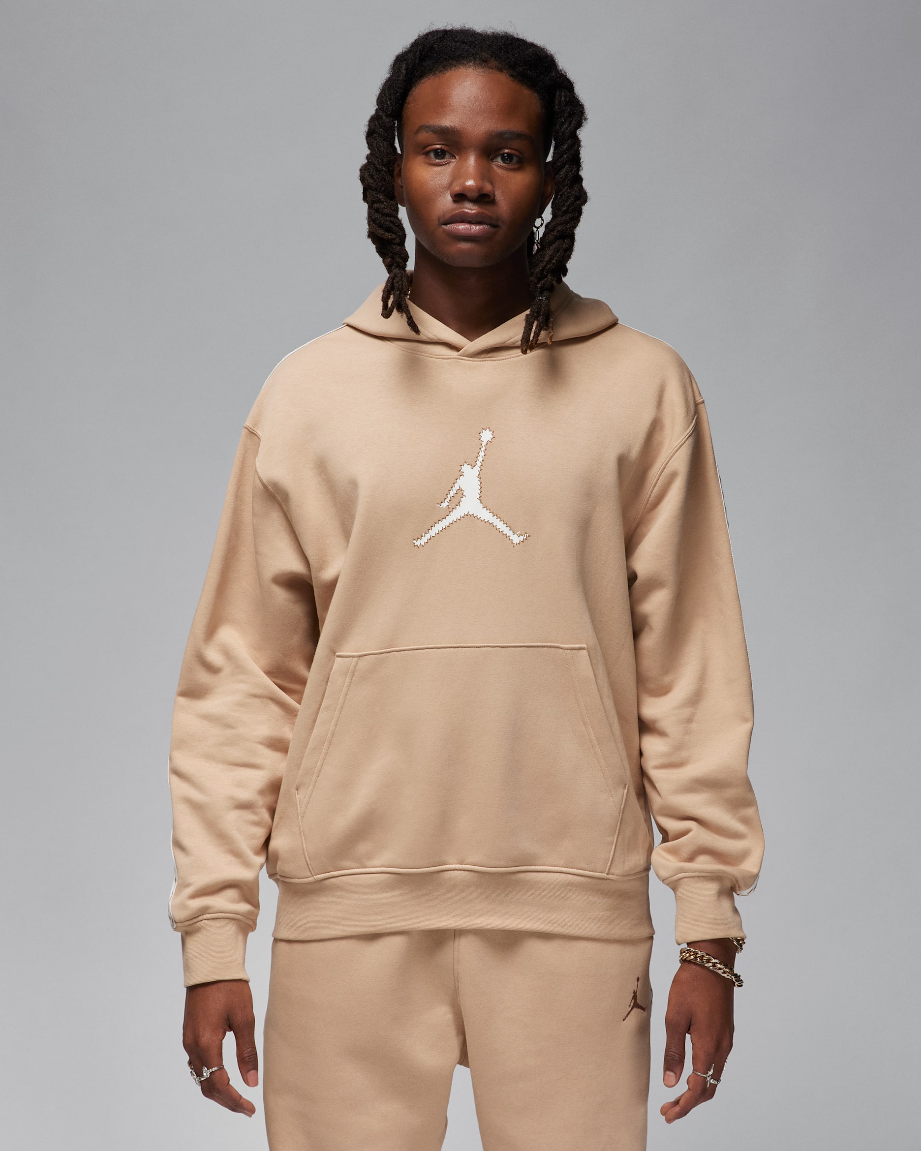Jordan Flight MVP-hættetrøje i fleece til mænd - Legend Medium Brown