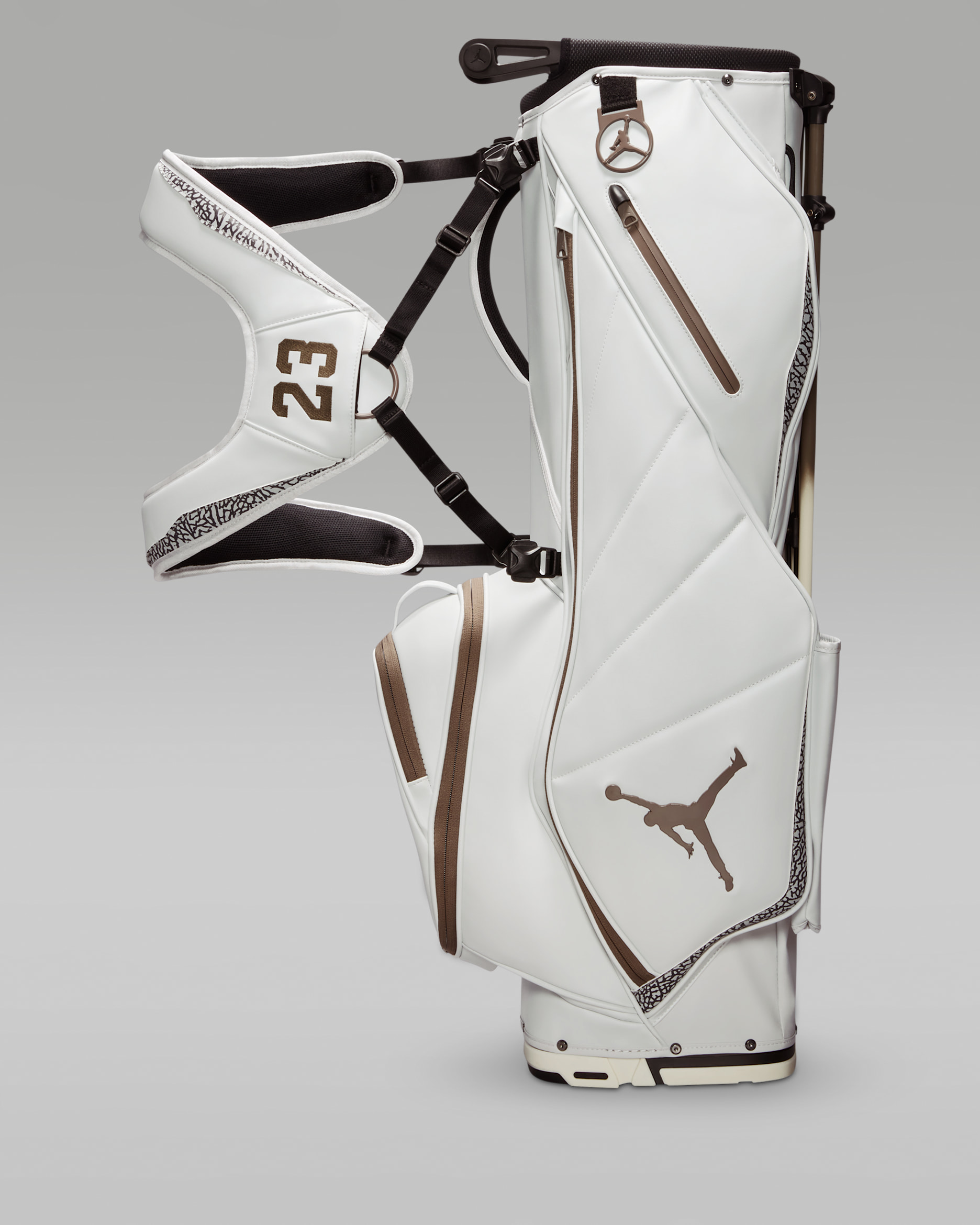 Jordan Fade Away Luxe 6-Way Golf Bag - Photon Dust/Light Smoke Grey/Olive Grey