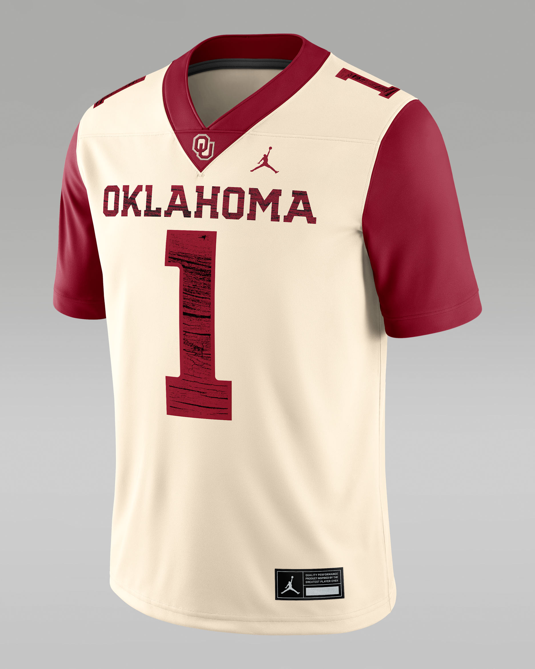 Oklahoma Sooners Men's Jordan Brand Dri-FIT College Game Jersey - Natural