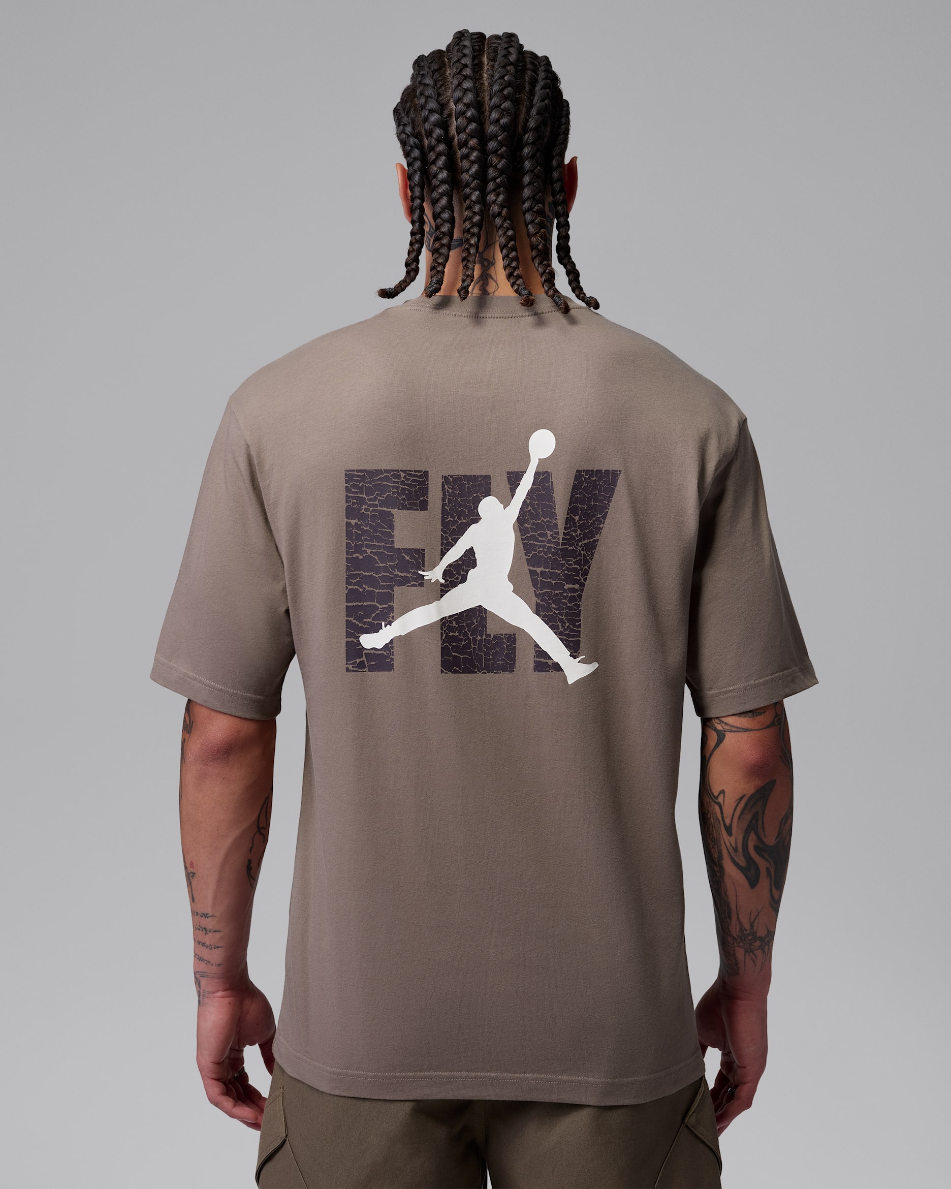 Jordan T-skjorte med trykk til herre - Olive Grey