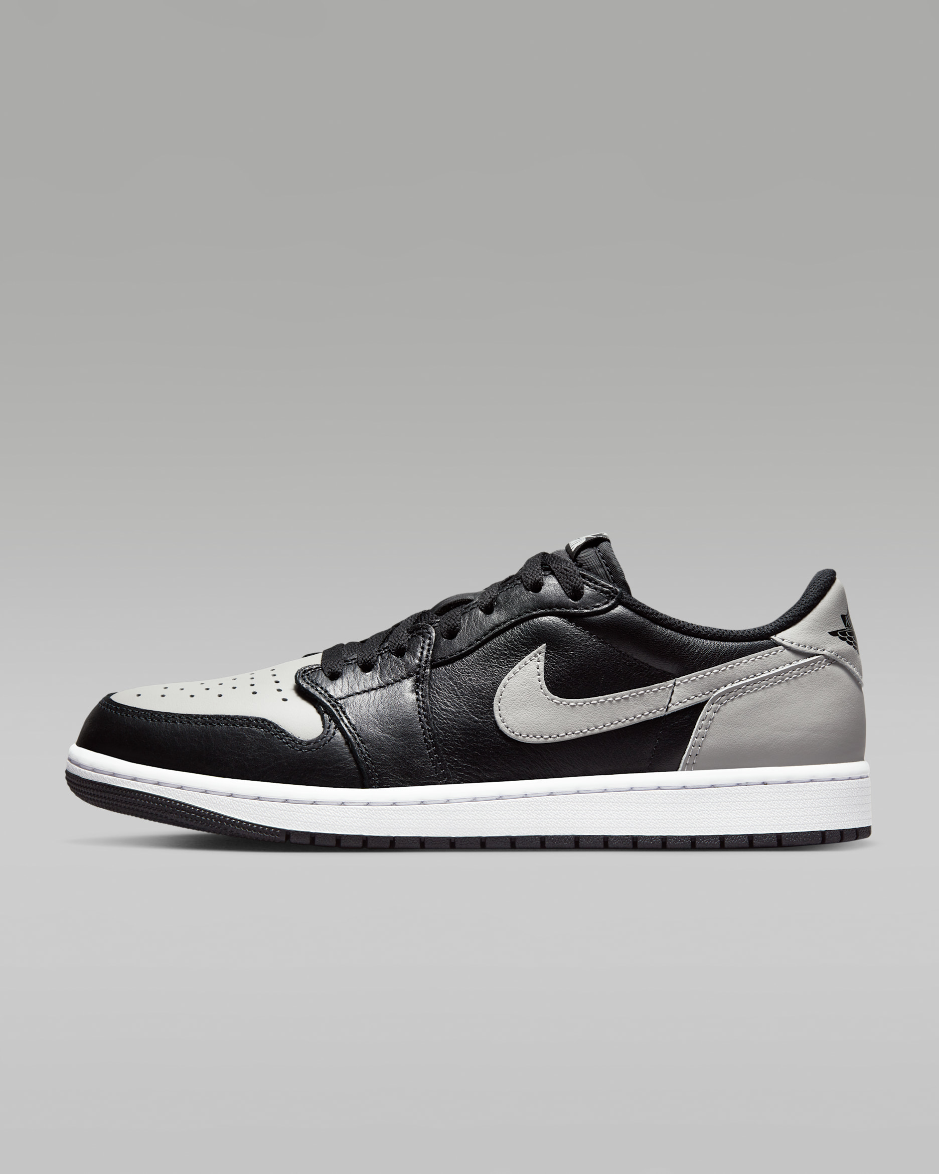 Air Jordan 1 Low OG 'Shadow' Men's Shoes - Black/White/Medium Grey