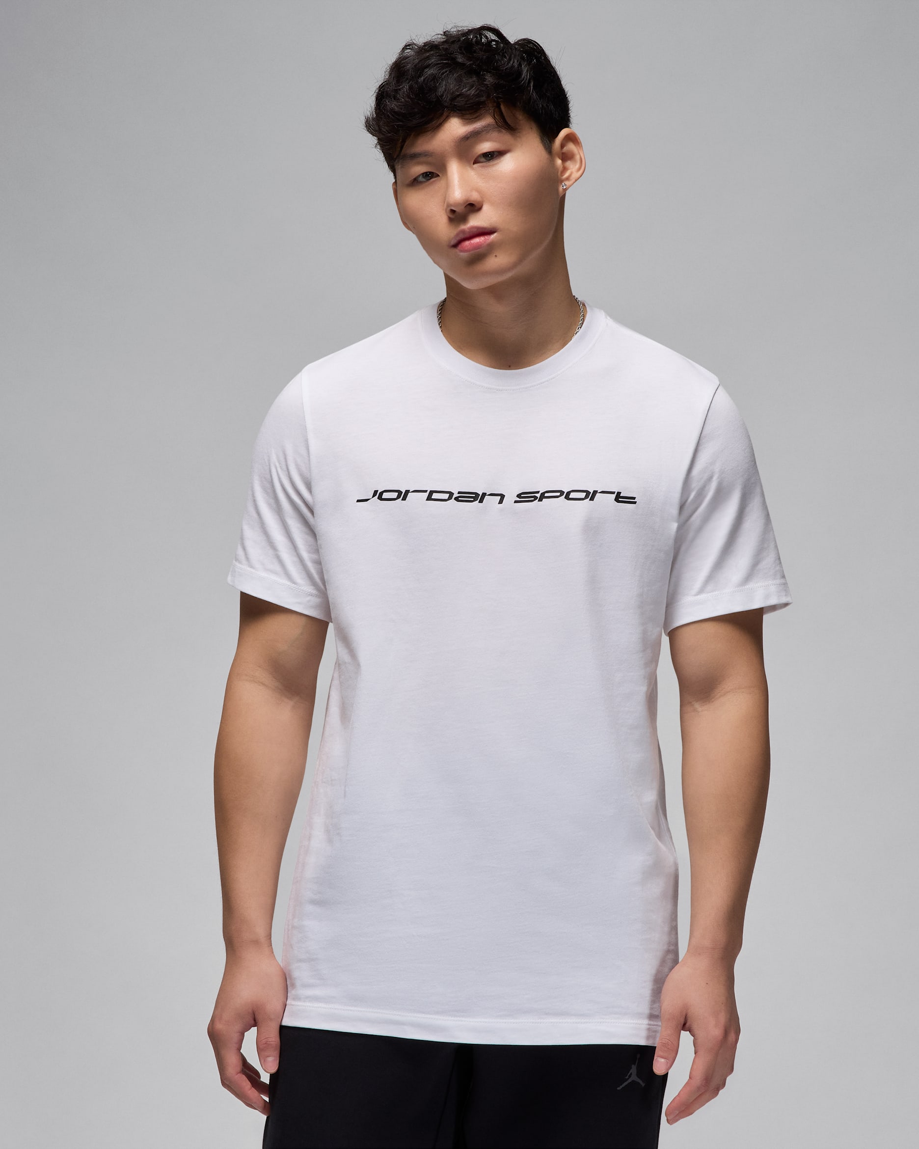 เสื้อยืด Dri-FIT ผู้ชาย Jordan Sport - ขาว/ดำ
