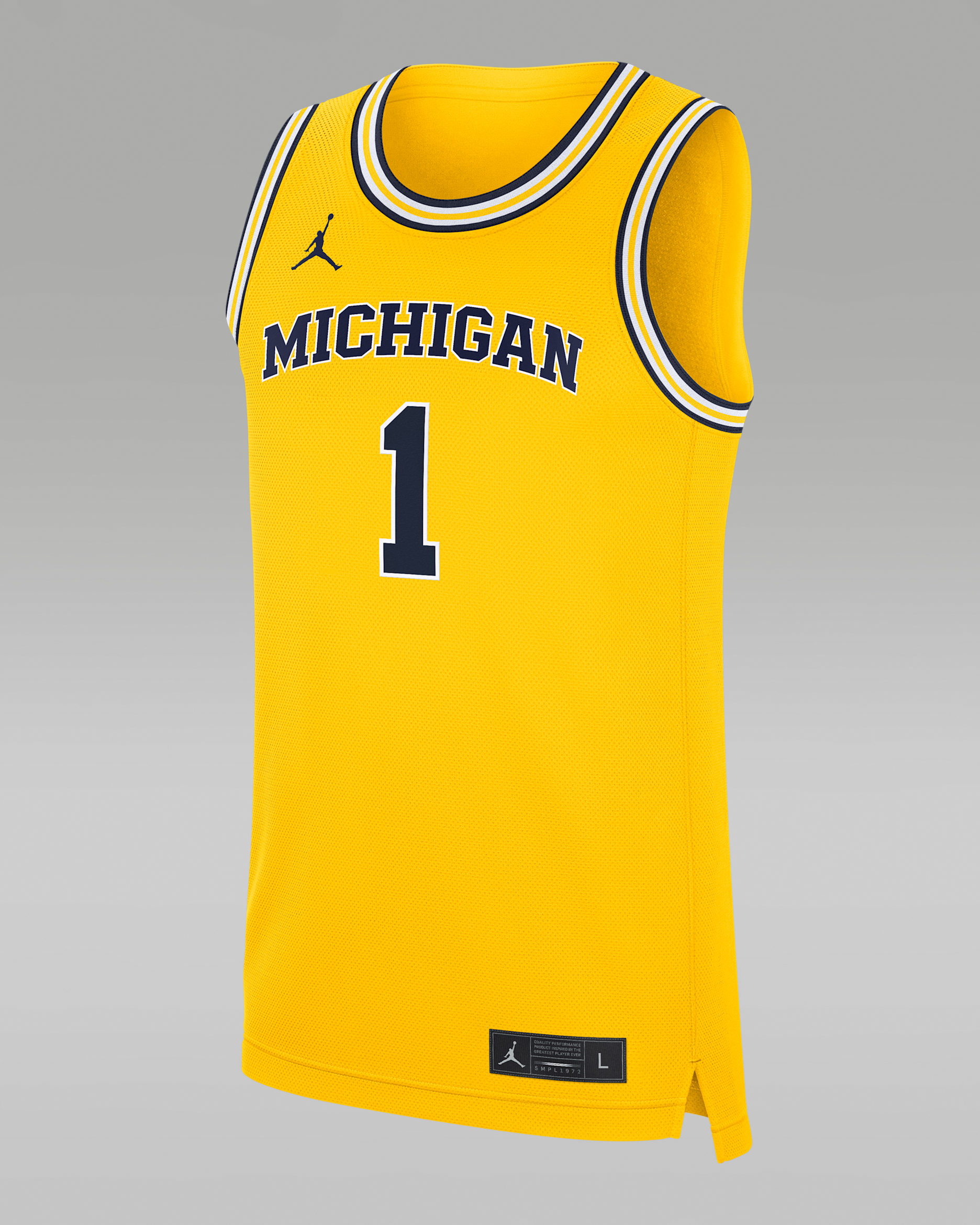 Michigan Wolverines Replica Men's Jordan Brand College Basketball Jersey - Amarillo
