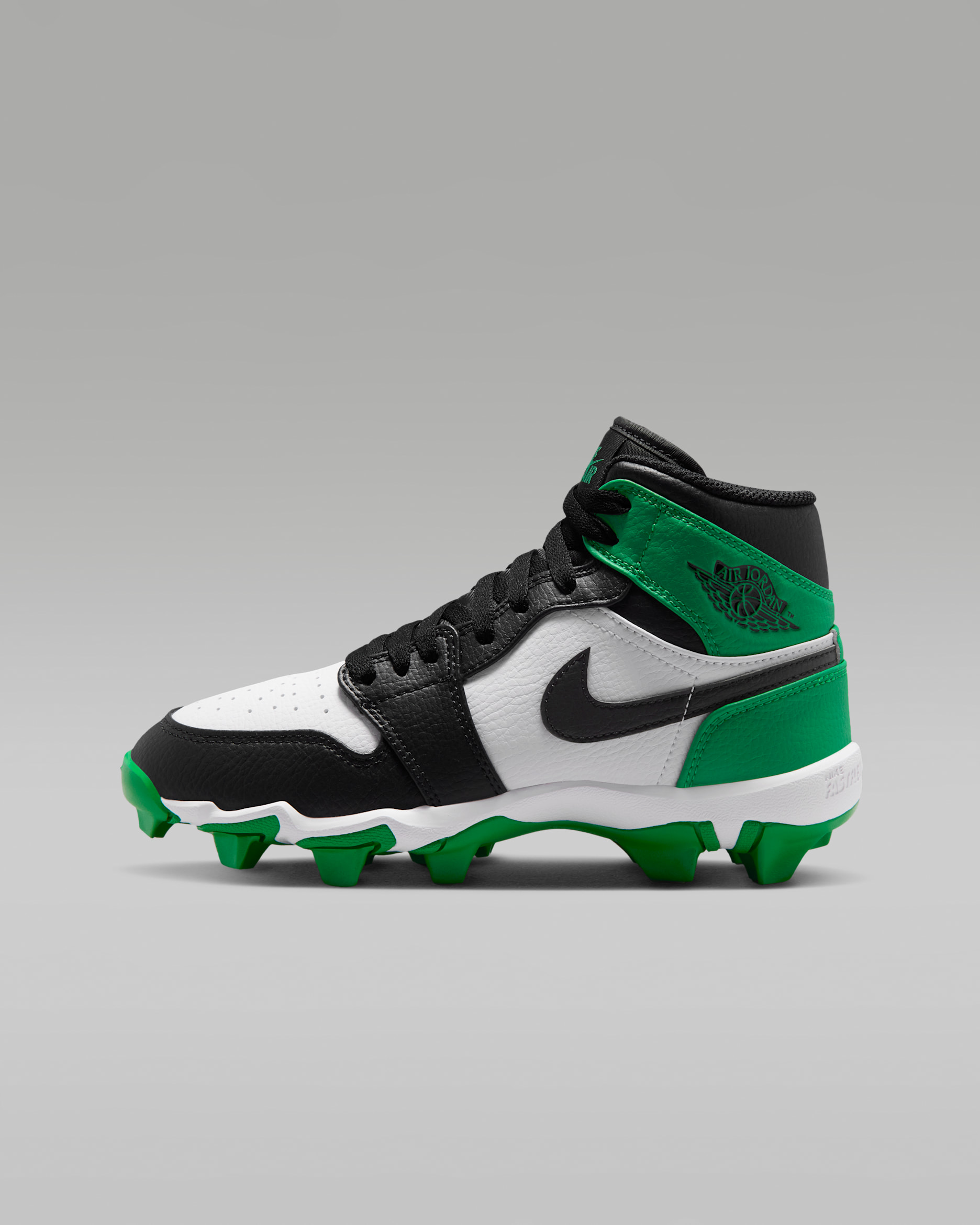 Jordan 1 Mid Younger/Older Kids' Boot - Black/Lucky Green