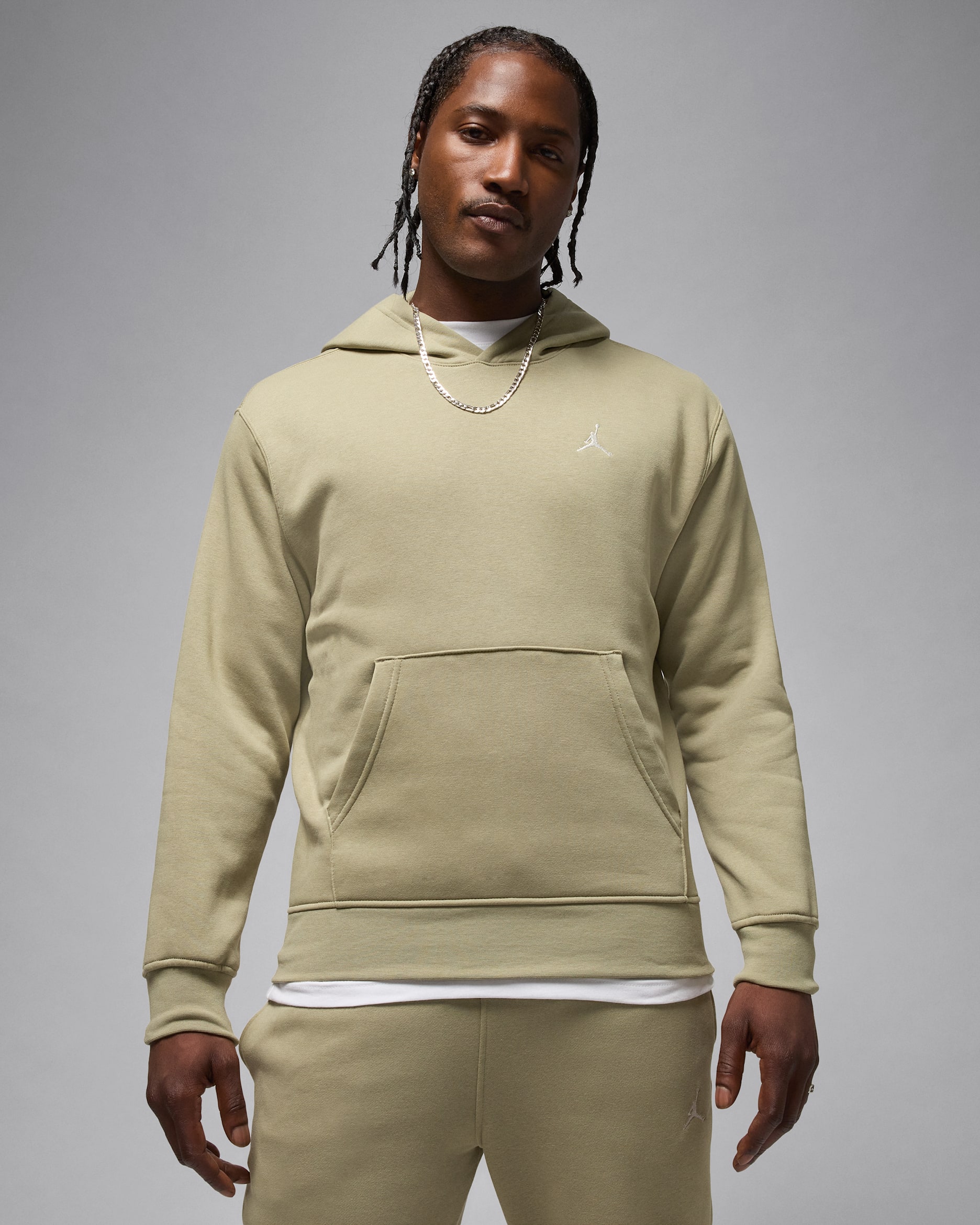 Sudadera con gorro sin cierre para hombre Jordan Brooklyn Fleece - Caqui medio/Vela