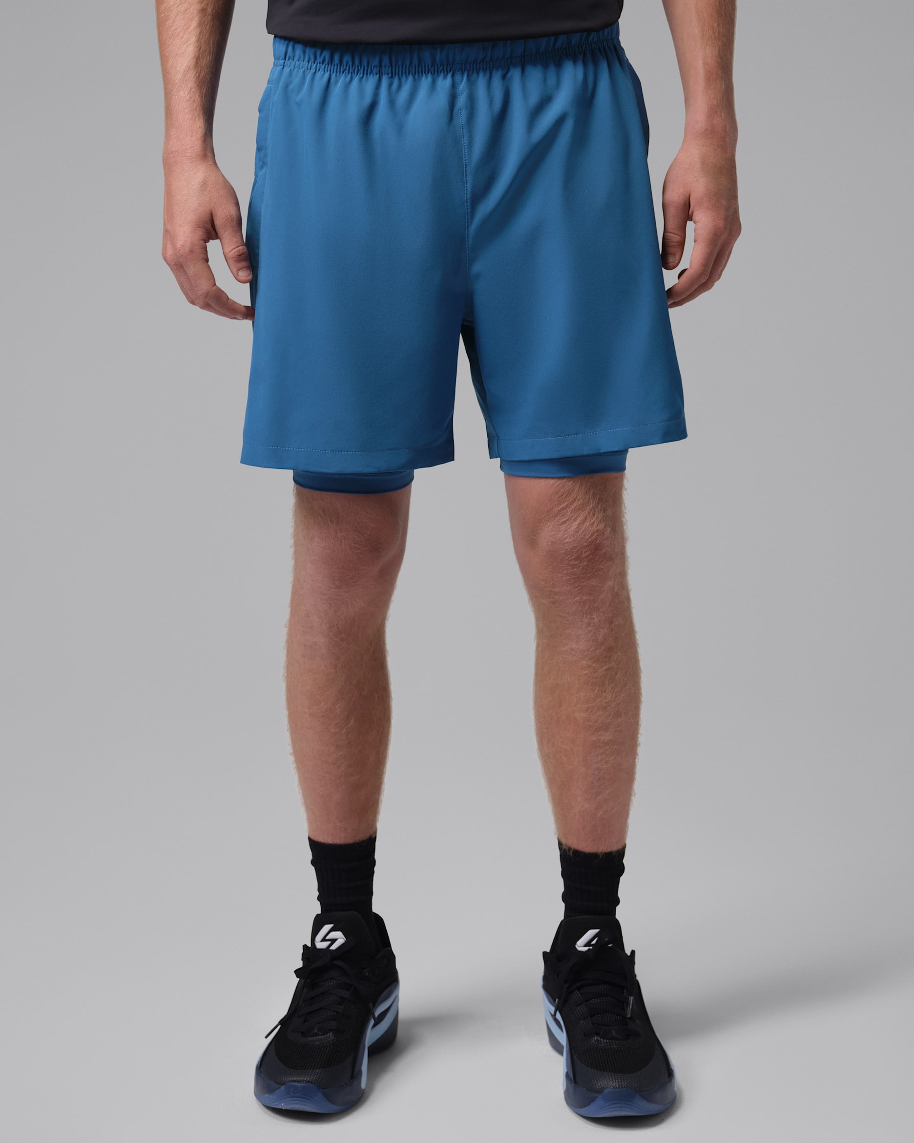 Jordan Sport Flightweight gefütterte Dri-FIT-Shorts (Herren) - True Blue/Schwarz