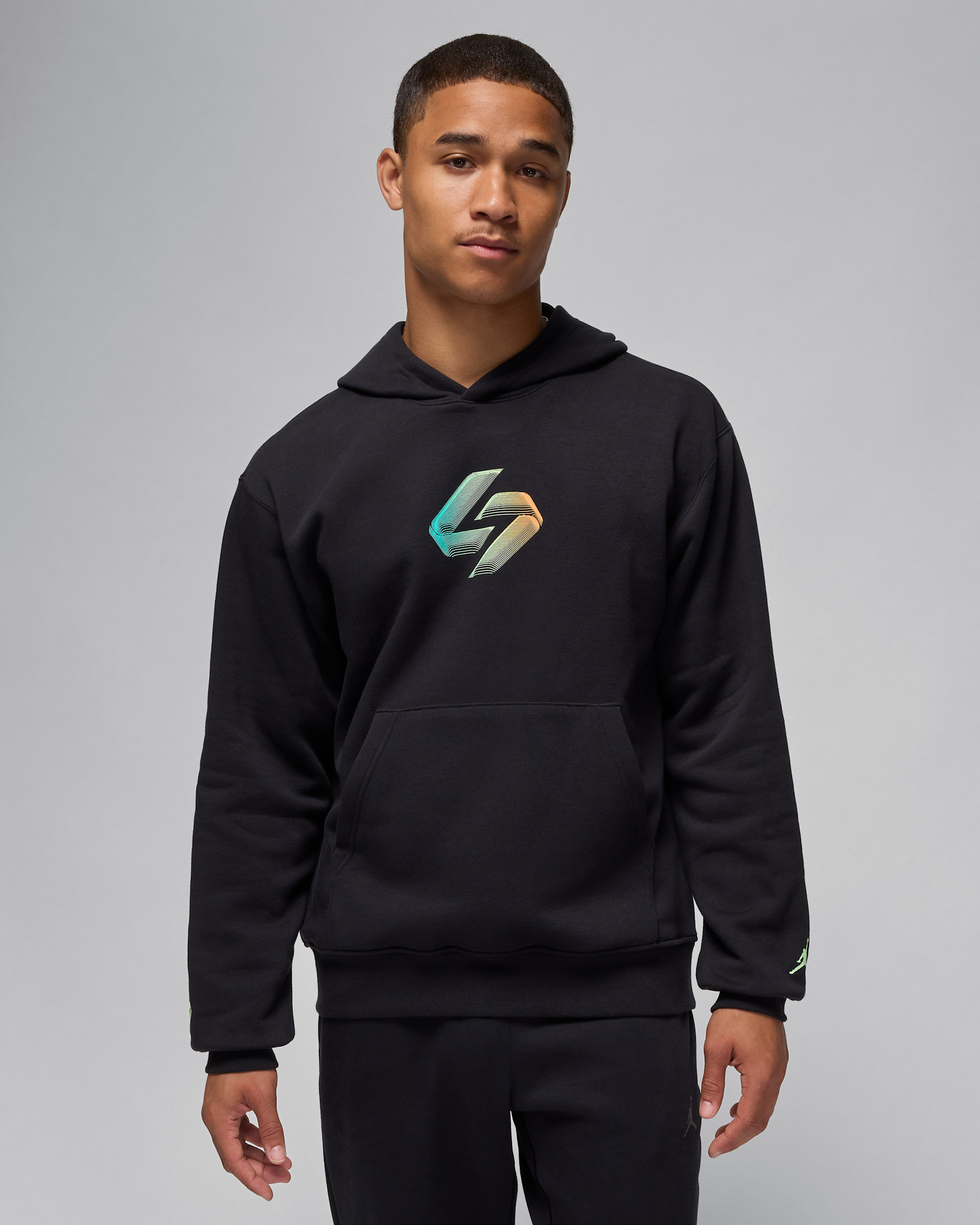 루카 남성 풀오버 후디 - 블랙
